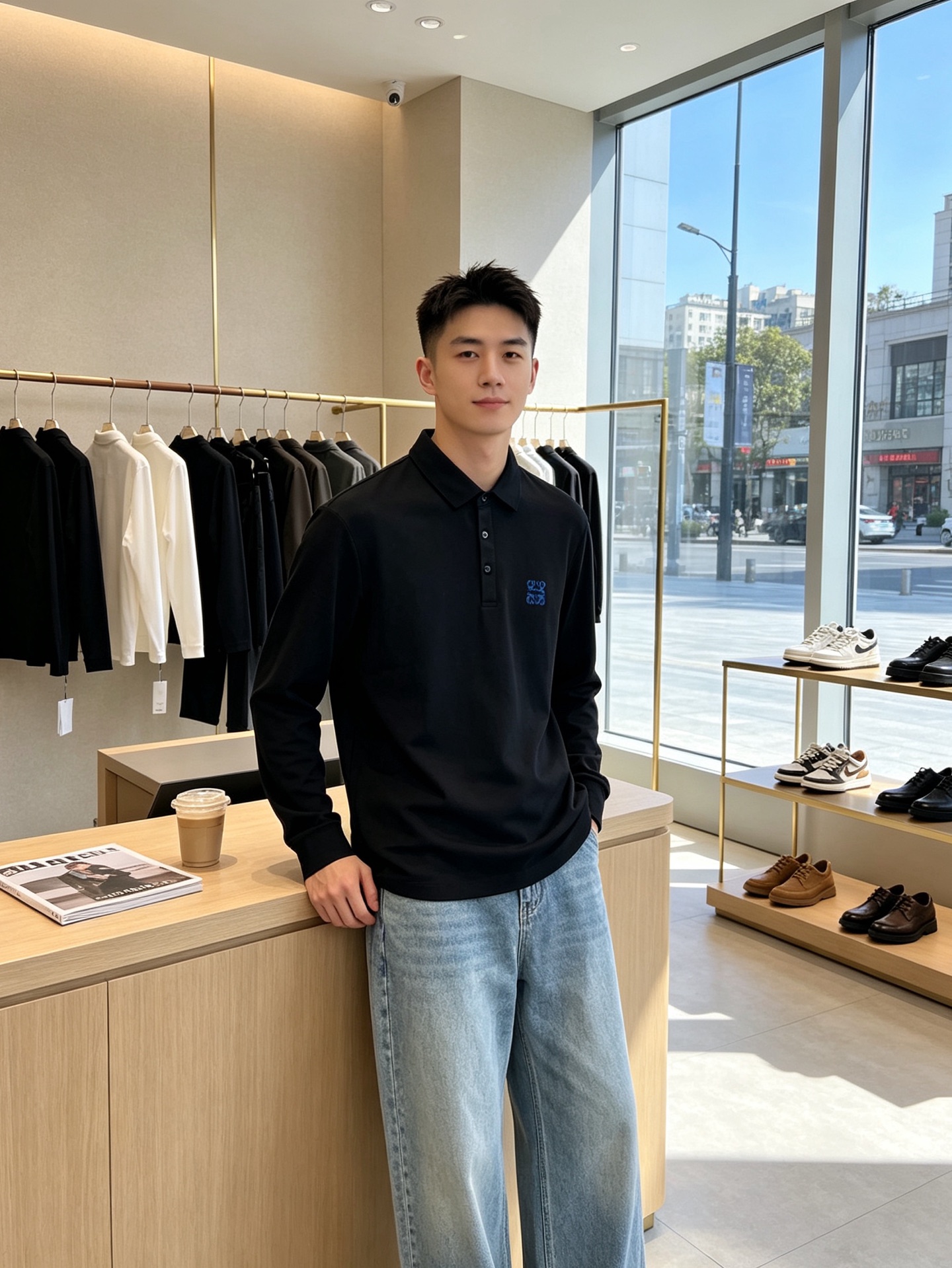 LOEWE罗意威💥砸锅卖铁都要上的新款新款原单男士休闲长袖 高端定制 高端版本 时尚百搭爆款⚠️⚠️✨✨进口面料 手感超