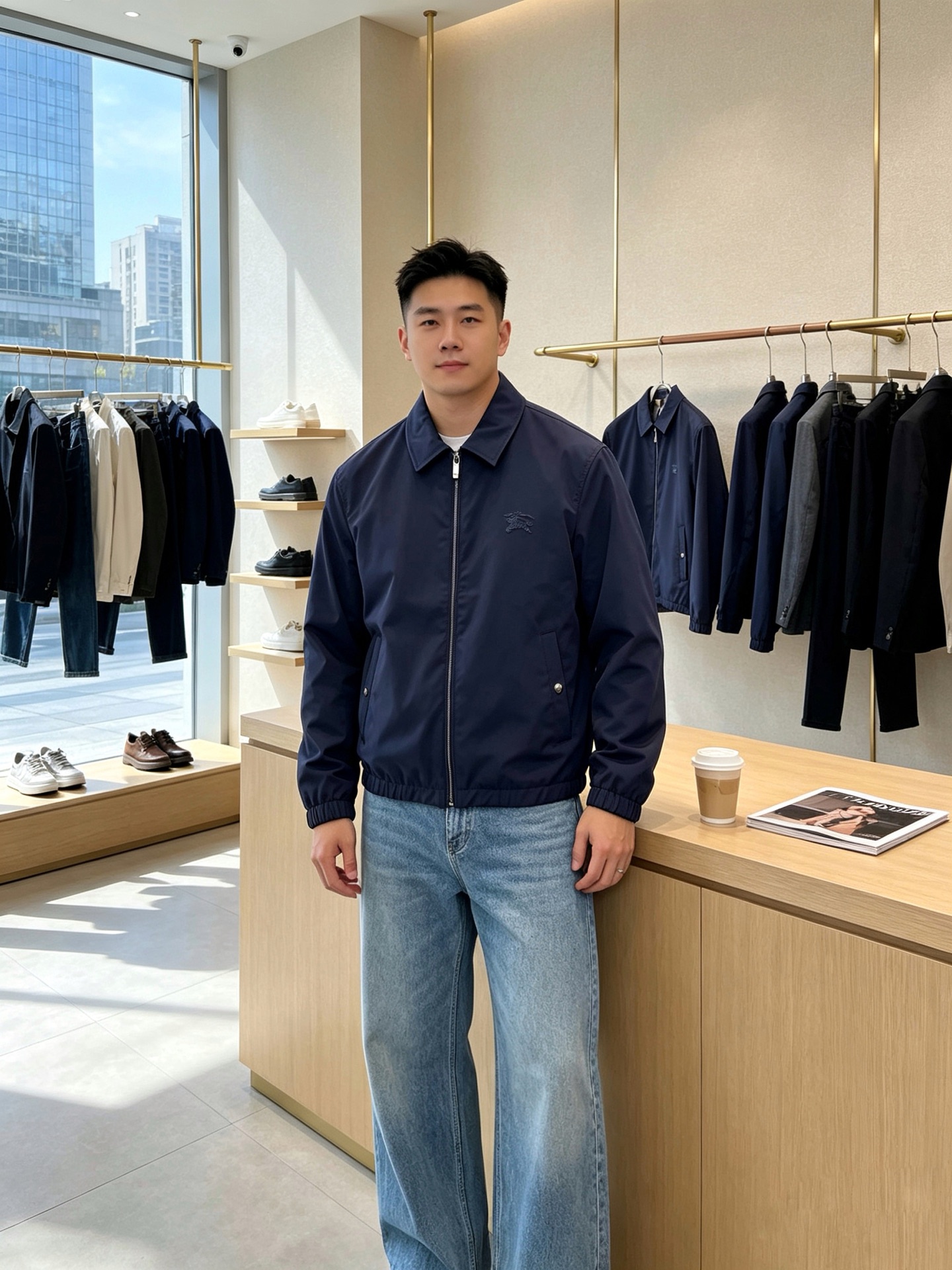 Burberry巴宝莉💥砸锅卖铁都要上的新款新款原单男士休闲翻领夹克 高端定制 高端版本 时尚百搭爆款⚠️⚠️✨✨进口面