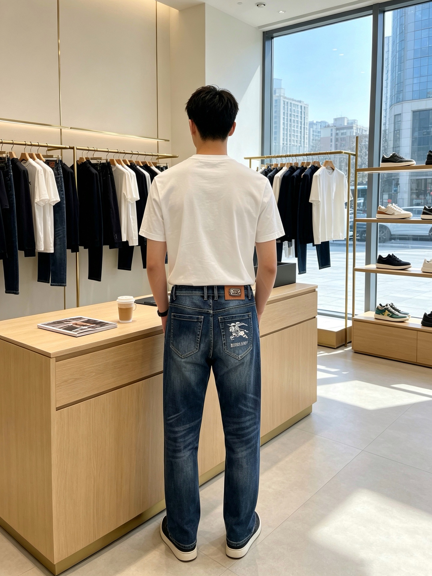 Burberry巴宝莉💥砸锅卖铁都要上的新款新款休闲牛仔裤👖高端版本 专柜定制面料 透气舒适度高，细节无可挑剔，品牌元素