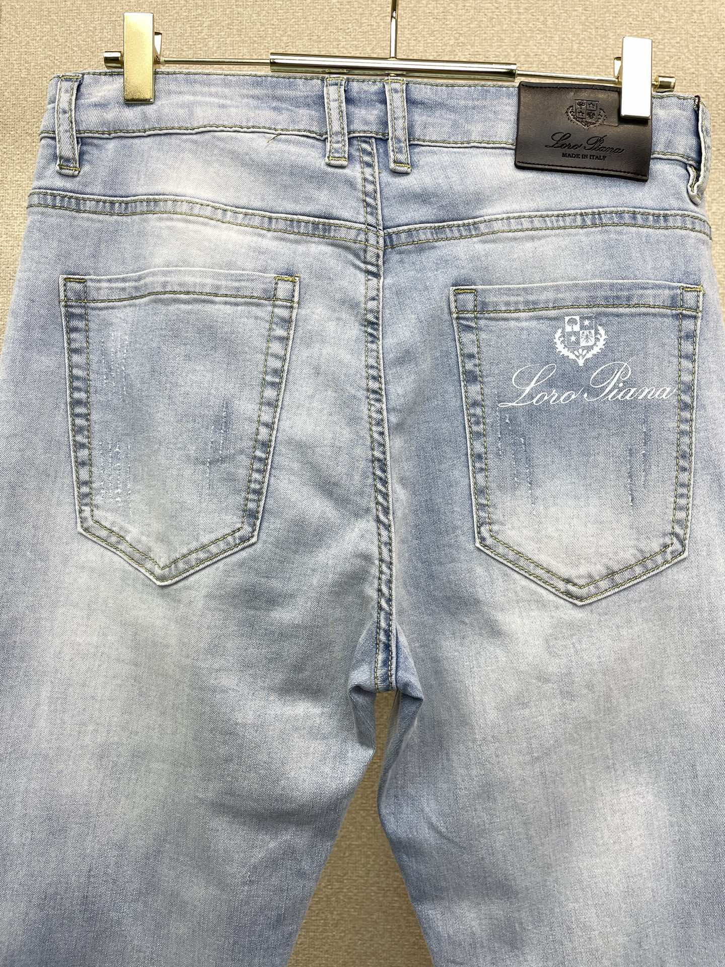 Loro Piana-Loro Piana诺悠翩雅💥砸锅卖铁都要上的新款新款休闲牛仔裤👖高端版本 专柜定制面料 透气舒适