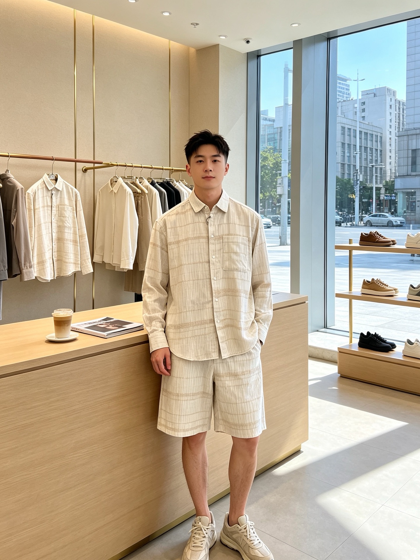 NO:917034,Shirts and shorts P.LOEWE exclusively supplies new original men's casual denim shirt suits. High-end customization. High-end version. Fashionable and versatile imported fabrics. Super soft and delicate feel. Skin-friendly and comfortable to wear. High-end boutique. The upper body is finely made by the factory. Men's must-have items. Three standards are complete. Clothes 39-42. Pants S-XL,,loewe,loewe,shorts,shirts,19860909衬衫.短裤P.LOEWE罗意威独家专供新款原单男士休闲牛仔衬衫套装 高端定制 高端版本 时尚百搭爆款进口面料 手感超柔软细腻 穿着亲肤舒适 高端精品 代工厂精细做上身非常赞 男士必备单品 三标齐全 衣服39-42.裤子S-XL,,loewe,loewe,shorts,shirts,,Men's clothing
