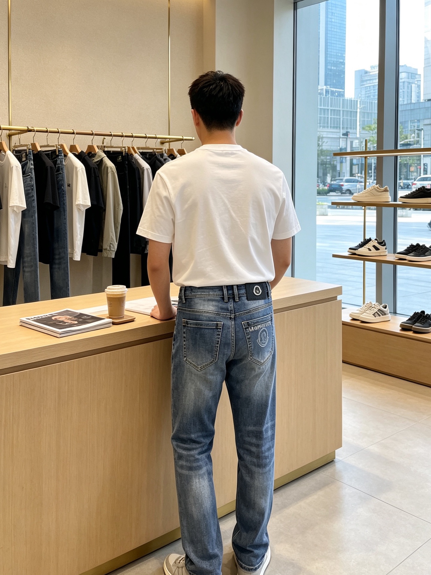 Moncler蒙口💥砸锅卖铁都要上的新款新款休闲牛仔裤👖高端版本 专柜定制面料 透气舒适度高，细节无可挑剔，品牌元素设计