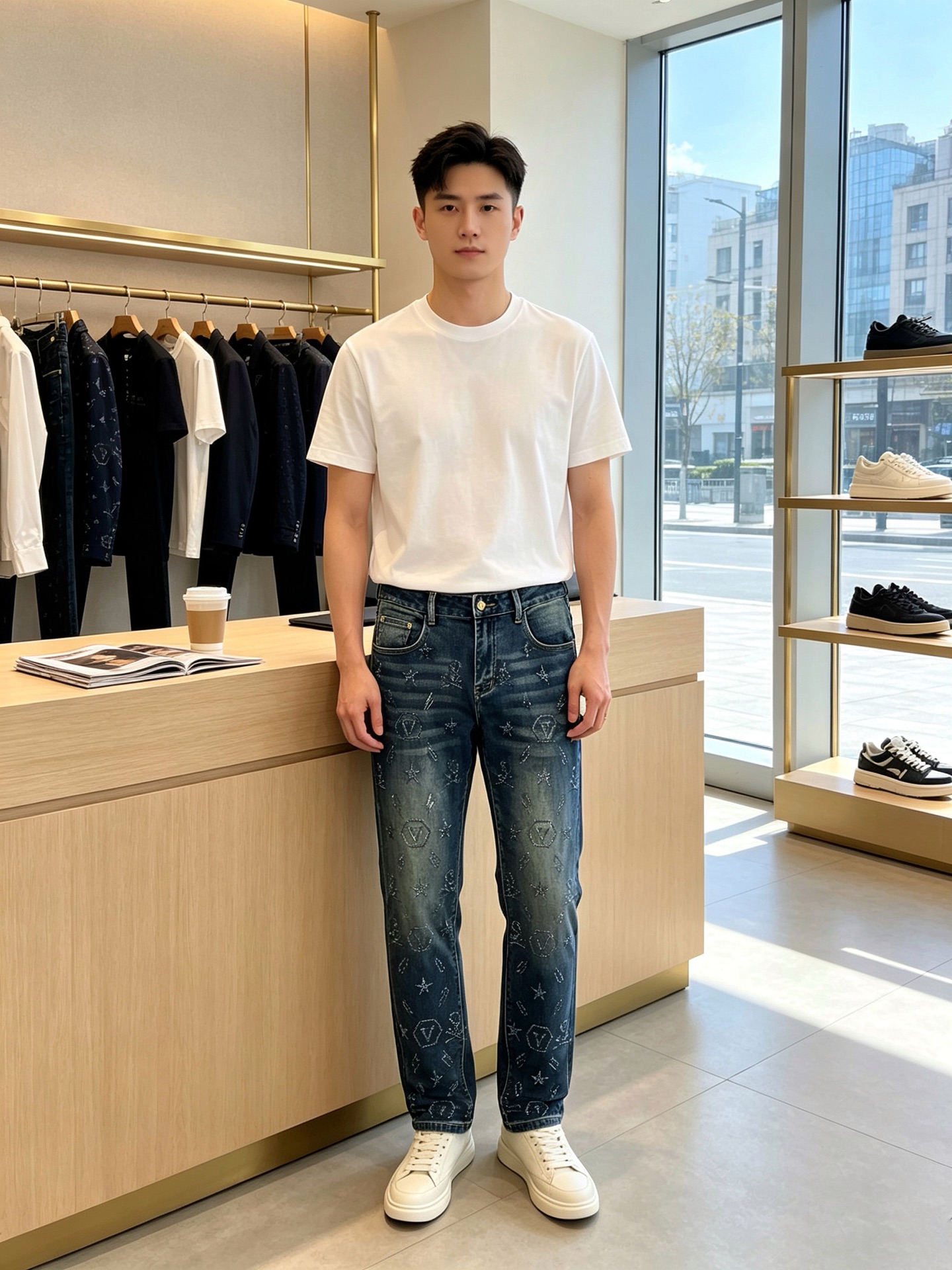 Versace范思哲💥砸锅卖铁都要上的新款新款休闲牛仔裤👖高端版本 专柜定制面料 透气舒适度高，细节无可挑剔，品牌元素设