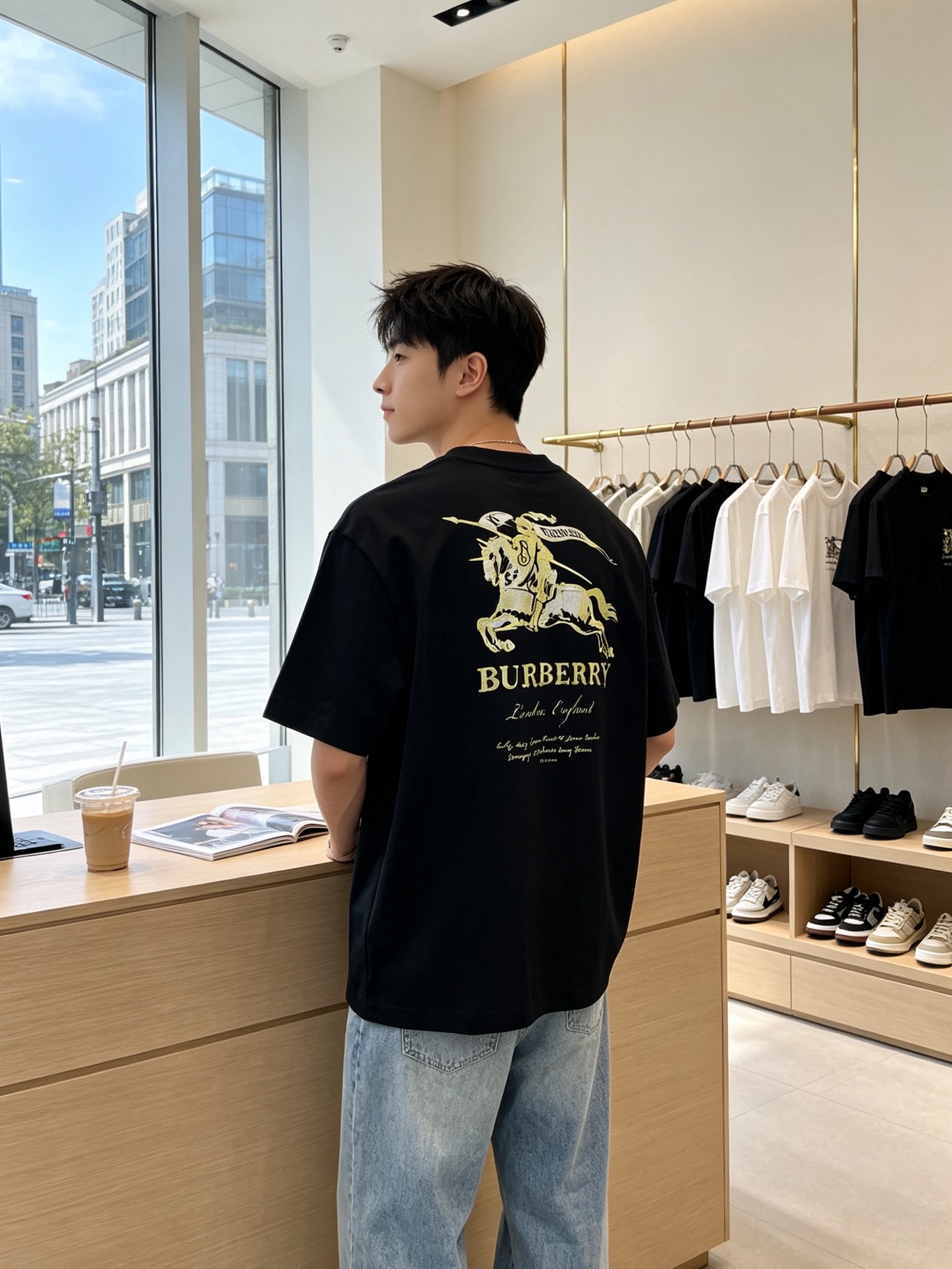 Burberry巴宝莉💥砸锅卖铁都要上的新款新款原单男士休闲短袖 高端定制 高端版本 时尚百搭爆款⚠️⚠️✨✨进口面料 