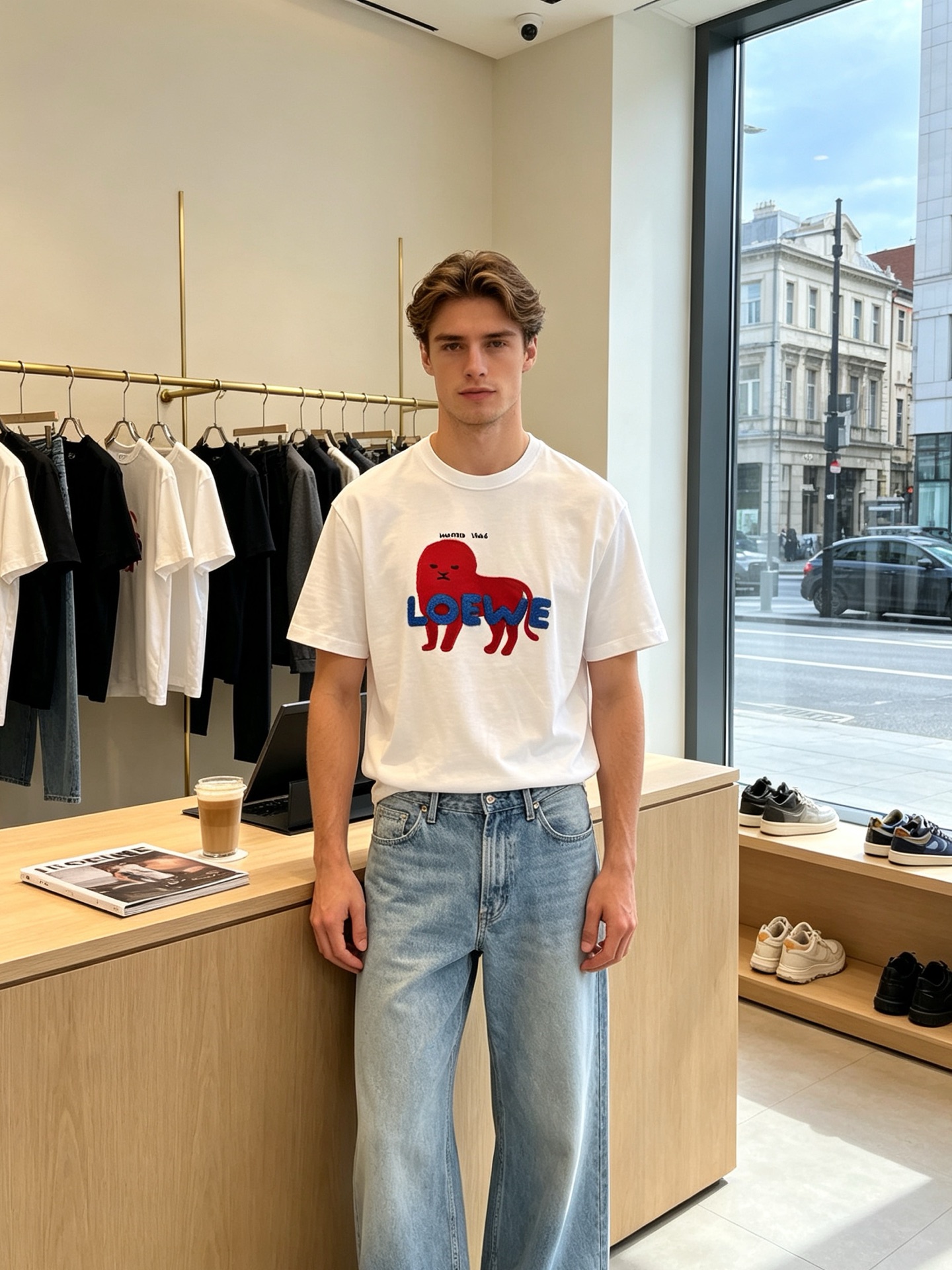 LOEWE罗意威💥砸锅卖铁都要上的新款新款原单男士休闲短袖 高端定制 高端版本 时尚百搭爆款⚠️⚠️✨✨进口面料 手感超