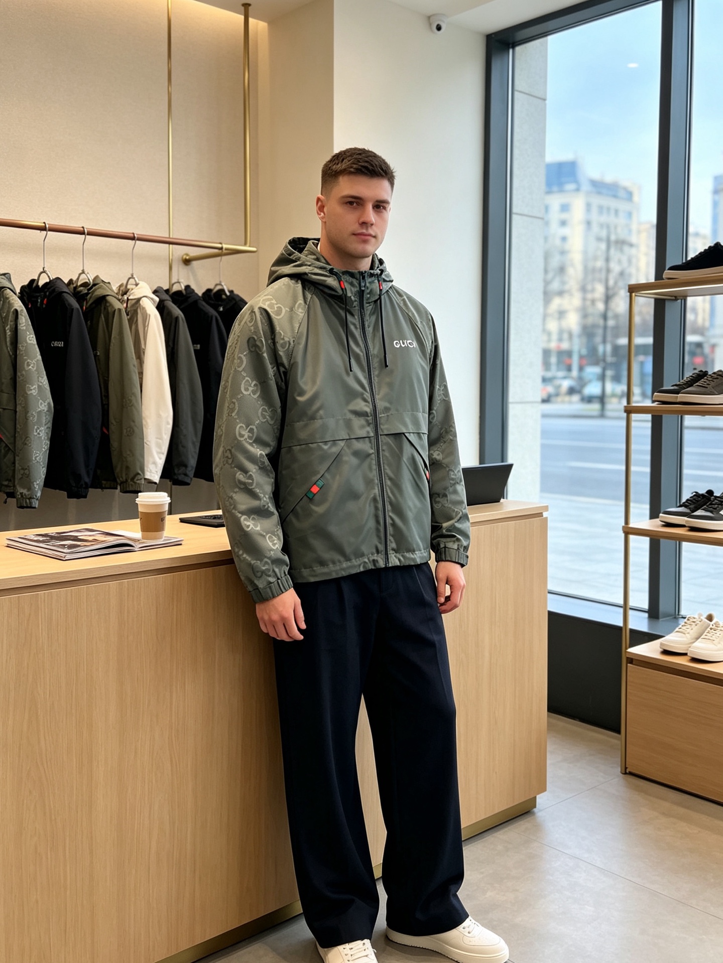 NO:928439,.Gucci Gucci exclusively provides new original men's casual hooded jackets. High-end customization. High-end version. Fashionable and versatile imported fabrics. Super soft and delicate feel. Skin-friendly and comfortable to wear. High-end boutique. The upper body is finely made by the factory. It is a must-have item for men. Three standards are complete. Size M-3XL,,gucci,gucci,jackets & coats,jackets & coats,hats,19860909.Gucci古驰独家专供新款原单男士休闲连帽夹克外套 高端定制 高端版本 时尚百搭爆款进口面料 手感超柔软细腻 穿着亲肤舒适 高端精品 代工厂精细做上身非常赞 男士必备单品 三标齐全 码数M-3XL,,gucci,gucci,jackets & coats,jackets & coats,hats,,Men's clothing