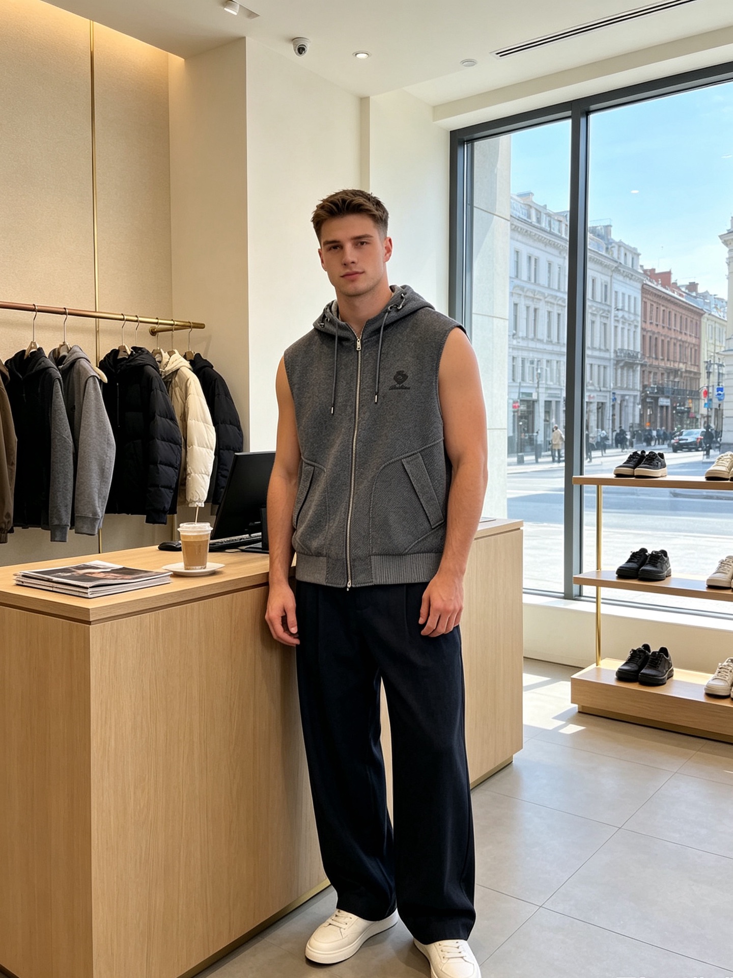 NO:933868,.LP-Loro Piana exclusively supplies new original men's casual hooded vests. High-end customization. High-end version. Fashionable and versatile imported fabrics. Super soft and delicate feel. Skin-friendly and comfortable to wear. High-end boutique. The upper body is finely made by the factory. It is a must-have item for men. Three standards are complete. Size M-3XL,,loro piana,loro piana,hats,19860909.LP-Loro Piana诺悠翩雅独家专供新款原单男士休闲连帽马甲 高端定制 高端版本 时尚百搭爆款进口面料 手感超柔软细腻 穿着亲肤舒适 高端精品 代工厂精细做上身非常赞 男士必备单品 三标齐全 码数M-3XL,,loro piana,loro piana,hats,,Men's clothing