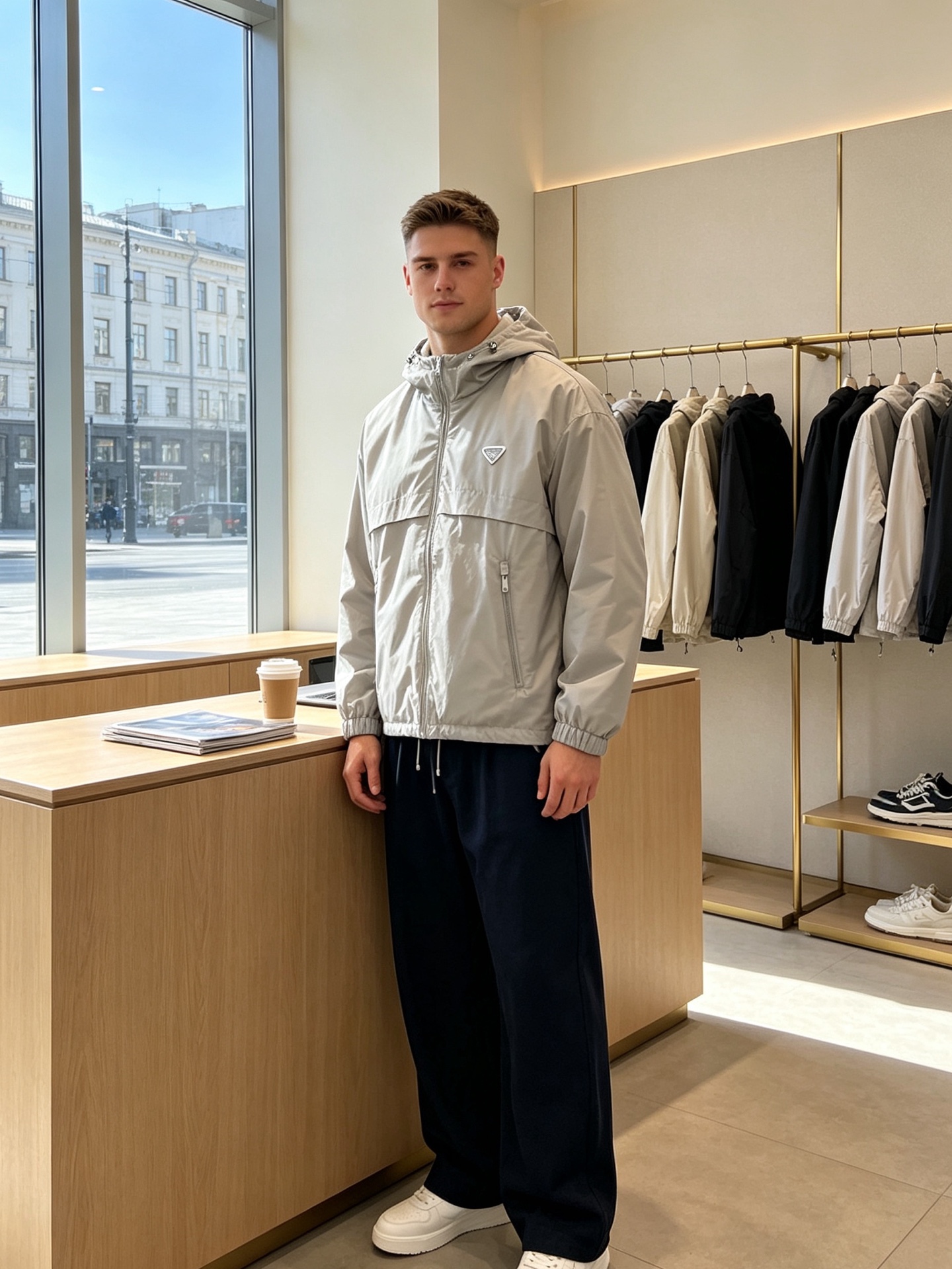 NO:937659,.Prada exclusively supplies new original men's casual hooded jackets and cotton coats. High-end customization. High-end versions. Fashionable and versatile imported fabrics. Super soft and delicate to the touch. Skin-friendly and comfortable to wear. High-end boutique. The upper body is finely made by the factory. It is a must-have item for men. Three standards are complete. Size M-3XL,, prada, prada, jackets & coats, jackets & coats, hats,19860909.Prada普拉达独家专供新款原单男士休闲连帽夹克棉衣外套 高端定制 高端版本 时尚百搭爆款进口面料 手感超柔软细腻 穿着亲肤舒适 高端精品 代工厂精细做上身非常赞 男士必备单品 三标齐全 码数M-3XL,,prada,prada,jackets & coats,jackets & coats,hats,,Men's clothing