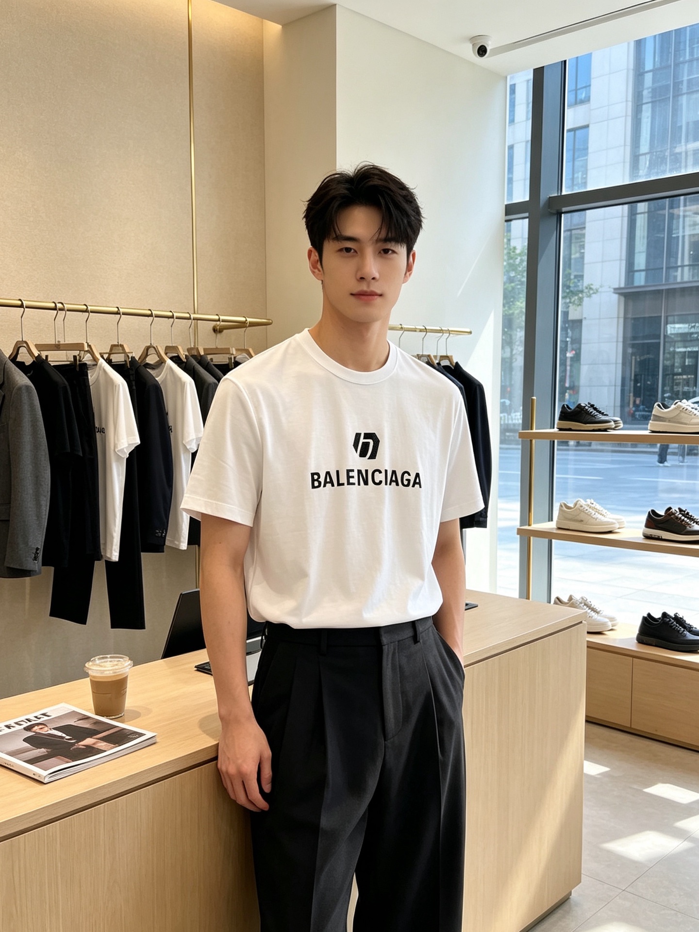 Balenciaga巴黎世家💥砸锅卖铁都要上的新款新款原单男士休闲短袖 高端定制 高端版本 时尚百搭爆款⚠️⚠️✨✨进口