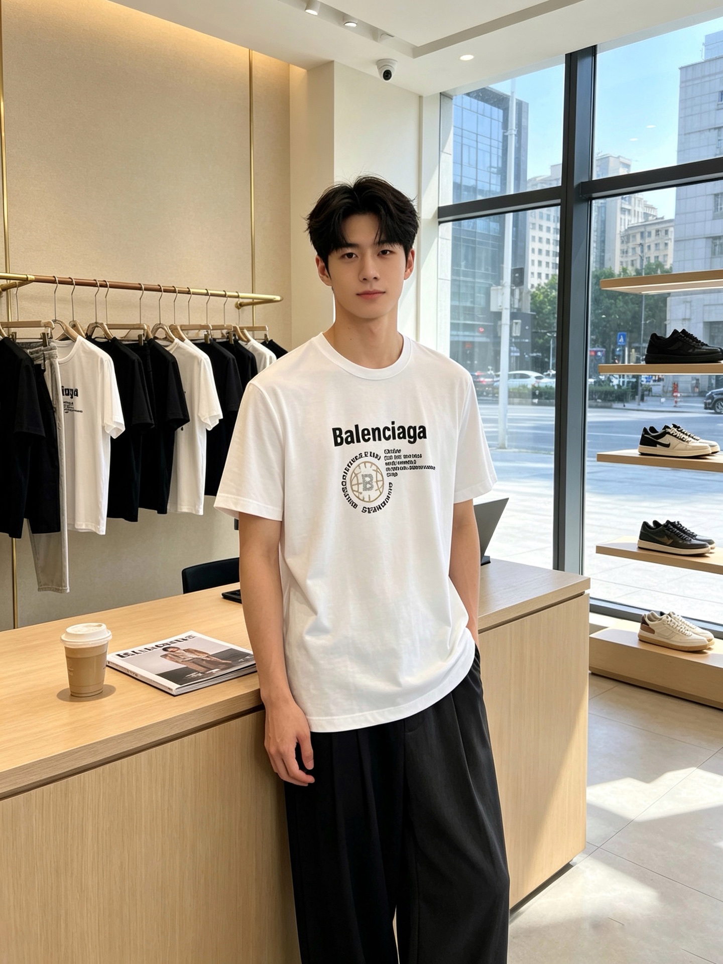 Balenciaga巴黎世家💥砸锅卖铁都要上的新款新款原单男士休闲短袖 高端定制 高端版本 时尚百搭爆款⚠️⚠️✨✨进口