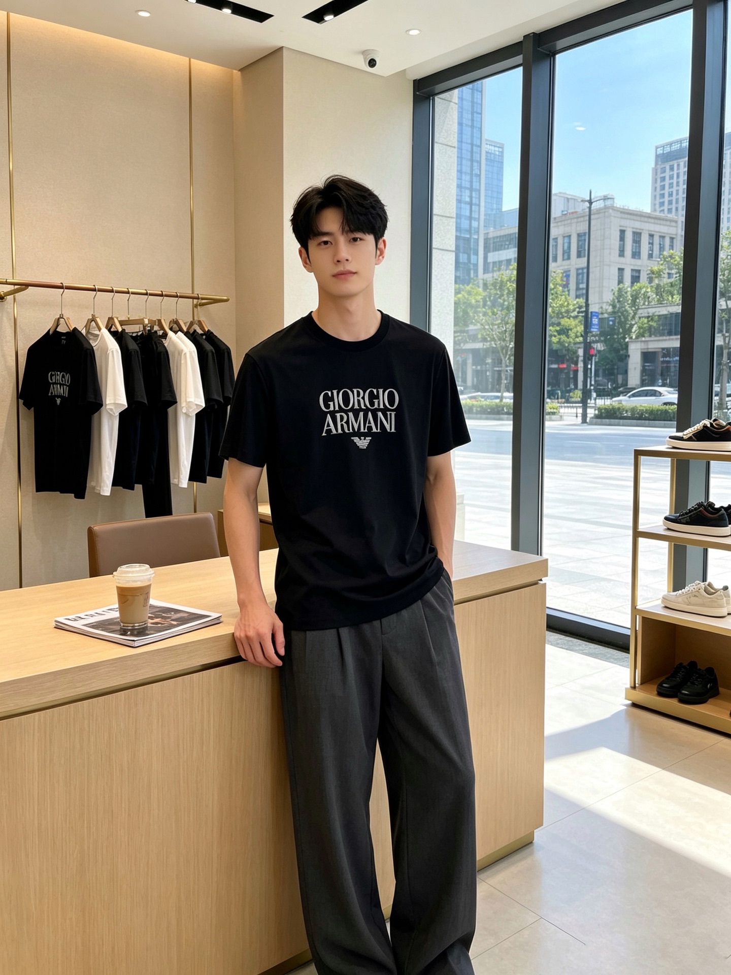 ARMANI阿玛尼💥砸锅卖铁都要上的新款新款原单男士休闲短袖 高端定制 高端版本 时尚百搭爆款⚠️⚠️✨✨进口面料 手感