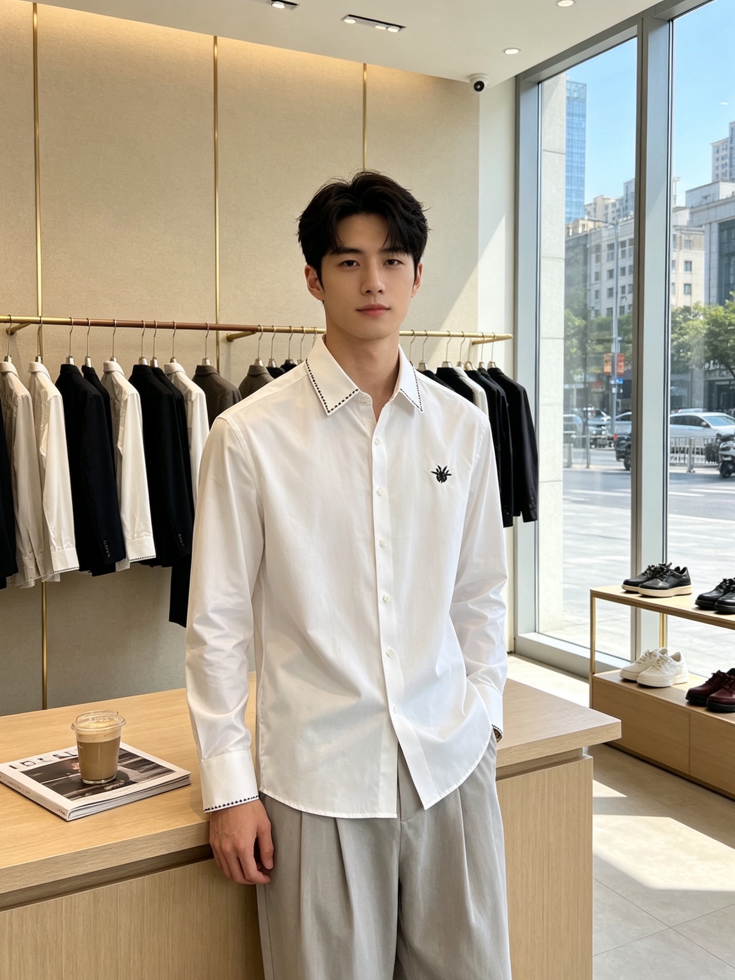 NO:938417,.Dior Dior’s new original men’s casual shirt is a must-have. High-end customization. High-end version. Fashionable and versatile imported fabric. Super soft and delicate feel. Skin-friendly and comfortable to wear. High-end boutique. The upper body is finely made by the factory. It is a must-have item for men. Three standards are complete. Size M-3XL,, dior, dior, shirts,19860909.Dior迪奥砸锅卖铁都要上的新款新款原单男士休闲衬衫 高端定制 高端版本 时尚百搭爆款进口面料 手感超柔软细腻 穿着亲肤舒适 高端精品 代工厂精细做上身非常赞 男士必备单品 三标齐全 码数M-3XL,,dior,dior,shirts,,Men's clothing