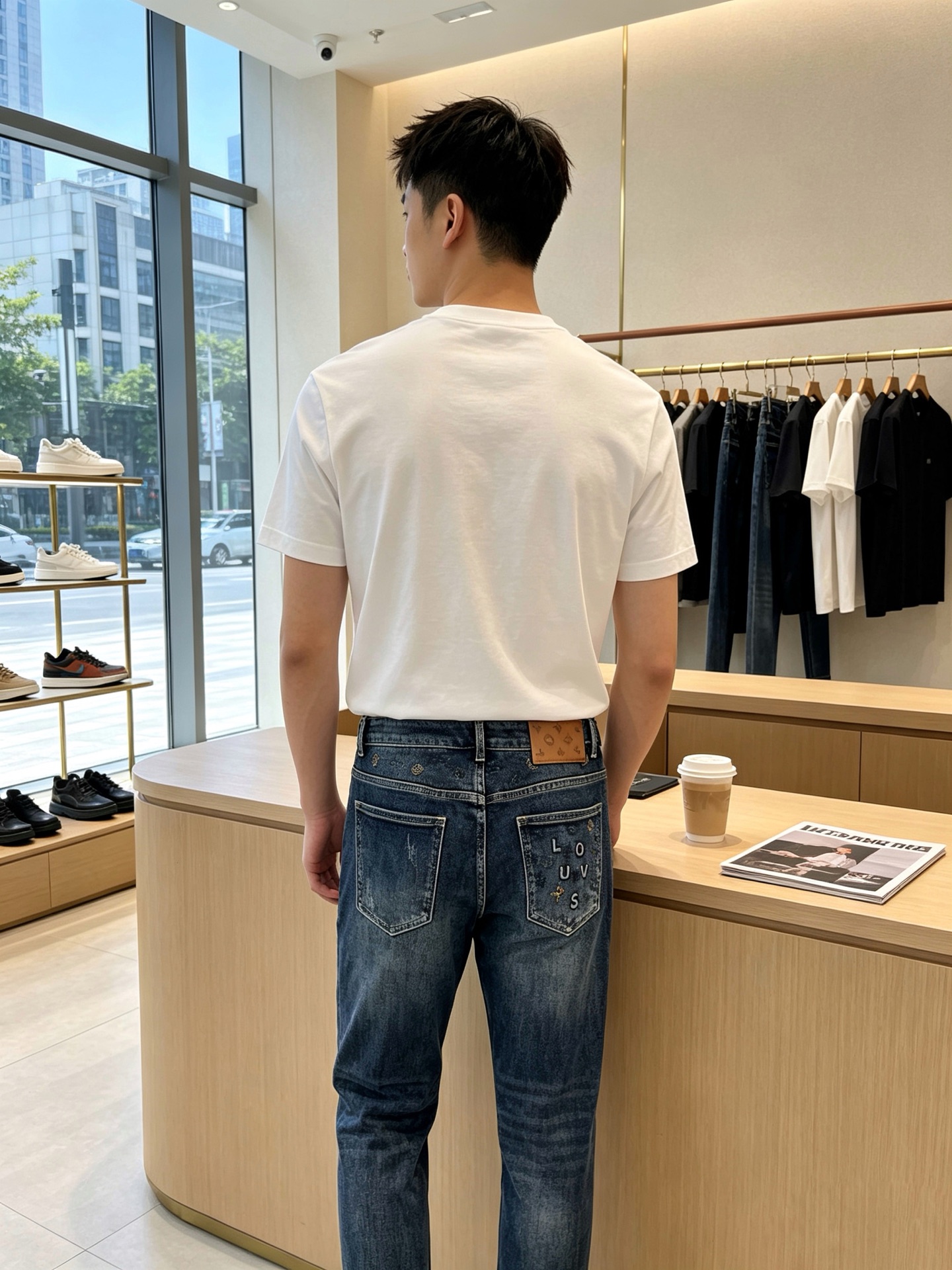 Louis Vuitton路易威登💥砸锅卖铁都要上的新款新款休闲牛仔裤👖高端版本 专柜定制面料 透气舒适度高，细节无可挑