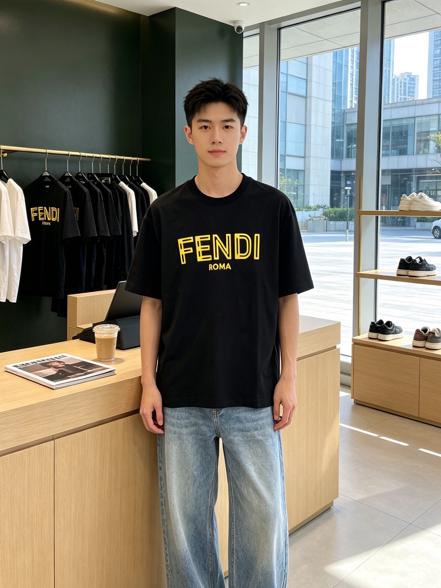 NO:938443,.FENDI Fendi exclusively provides new original men's casual short sleeves. High-end customization. High-end version. Fashionable and versatile imported fabrics. Super soft and delicate feel. Skin-friendly and comfortable to wear. High-end boutique. The upper body is exquisitely made by the factory. A must-have item for men. Three complete standards. Size M-3XL,,fendi,fendi, T-shirt,19860909.FENDI芬迪独家专供新款原单男士休闲短袖 高端定制 高端版本 时尚百搭爆款进口面料 手感超柔软细腻 穿着亲肤舒适 高端精品 代工厂精细做上身非常赞 男士必备单品 三标齐全 码数M-3XL,,fendi,fendi,T-shirt,,Men's clothing