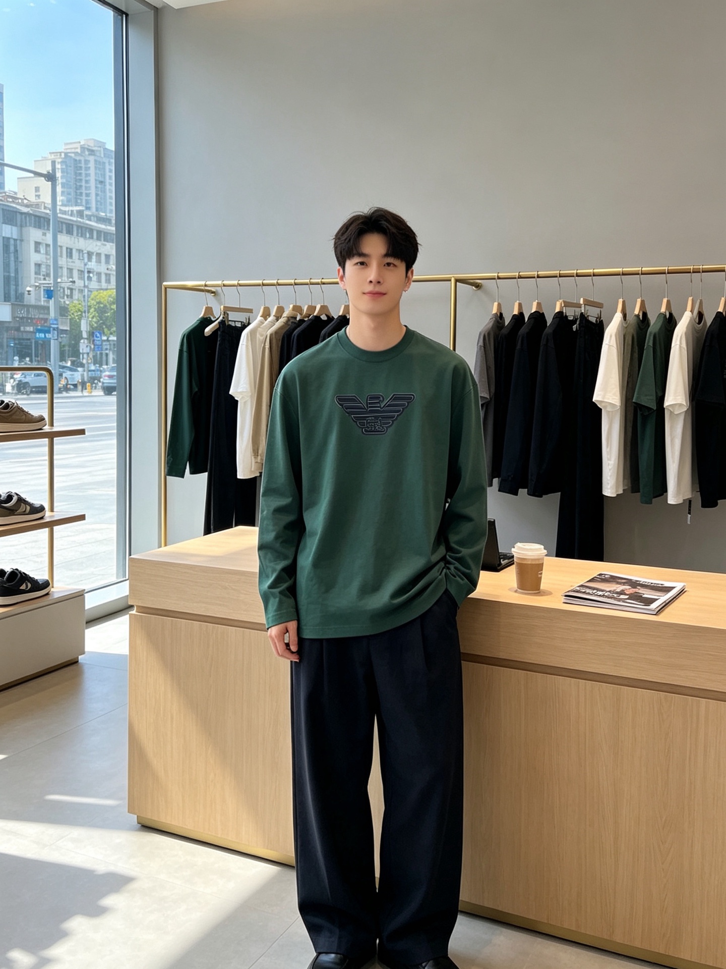 ARMANI阿玛尼💥砸锅卖铁都要上的新款新款原单男士休闲长袖 高端定制 高版本 时尚百搭爆款⚠️⚠️✨✨进口面料 手感超