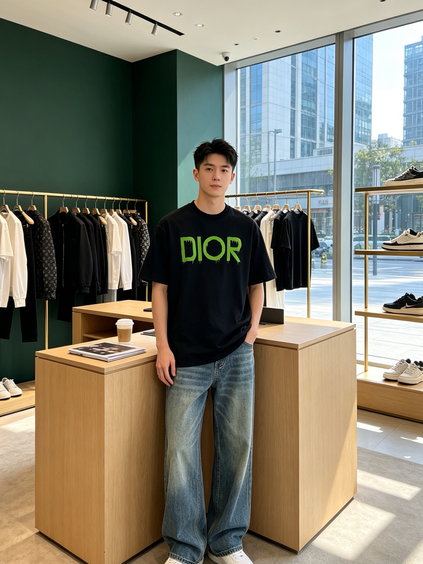 Dior迪奥💥砸锅卖铁都要上的新款新款原单男士休闲短袖 高端定制 高端版本 时尚百搭爆款⚠️⚠️✨✨进口面料 手感超柔软