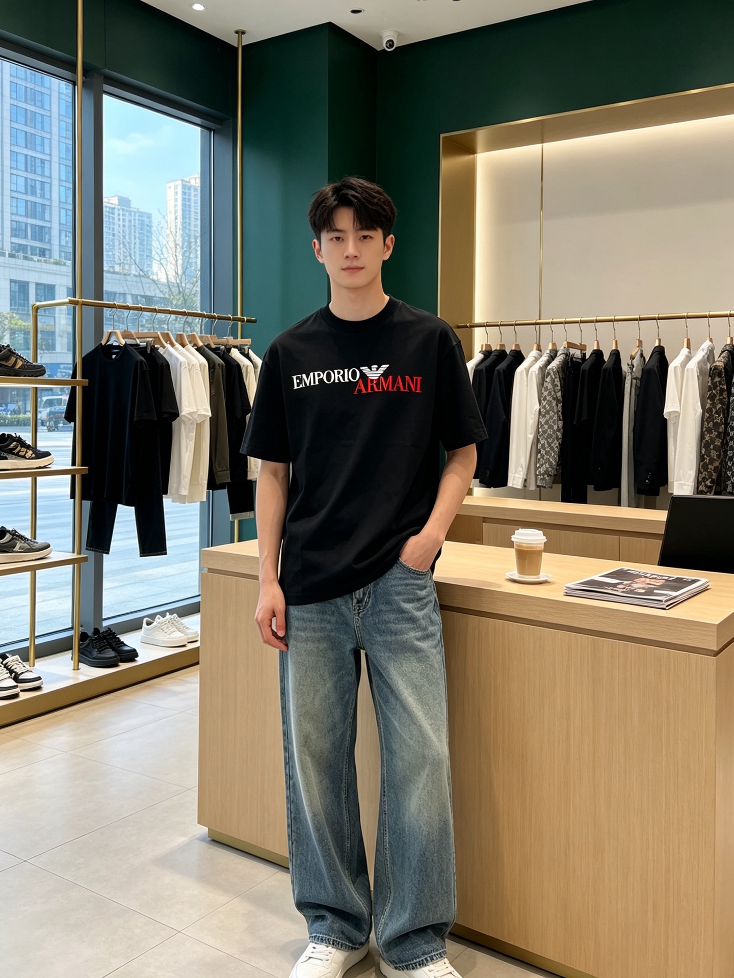 ARMANI阿玛尼💥砸锅卖铁都要上的新款新款原单男士休闲短袖 高端定制 高端版本 时尚百搭爆款⚠️⚠️✨✨进口面料 手感