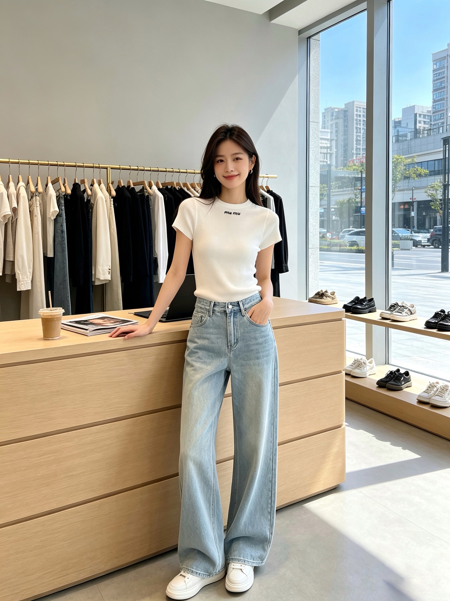 Miumiu谬谬👚砸锅卖铁都要上的新款👚新款女装休闲针织短袖 高端版本！独特设计 专柜定制面料 透气舒适度高，细节无可挑