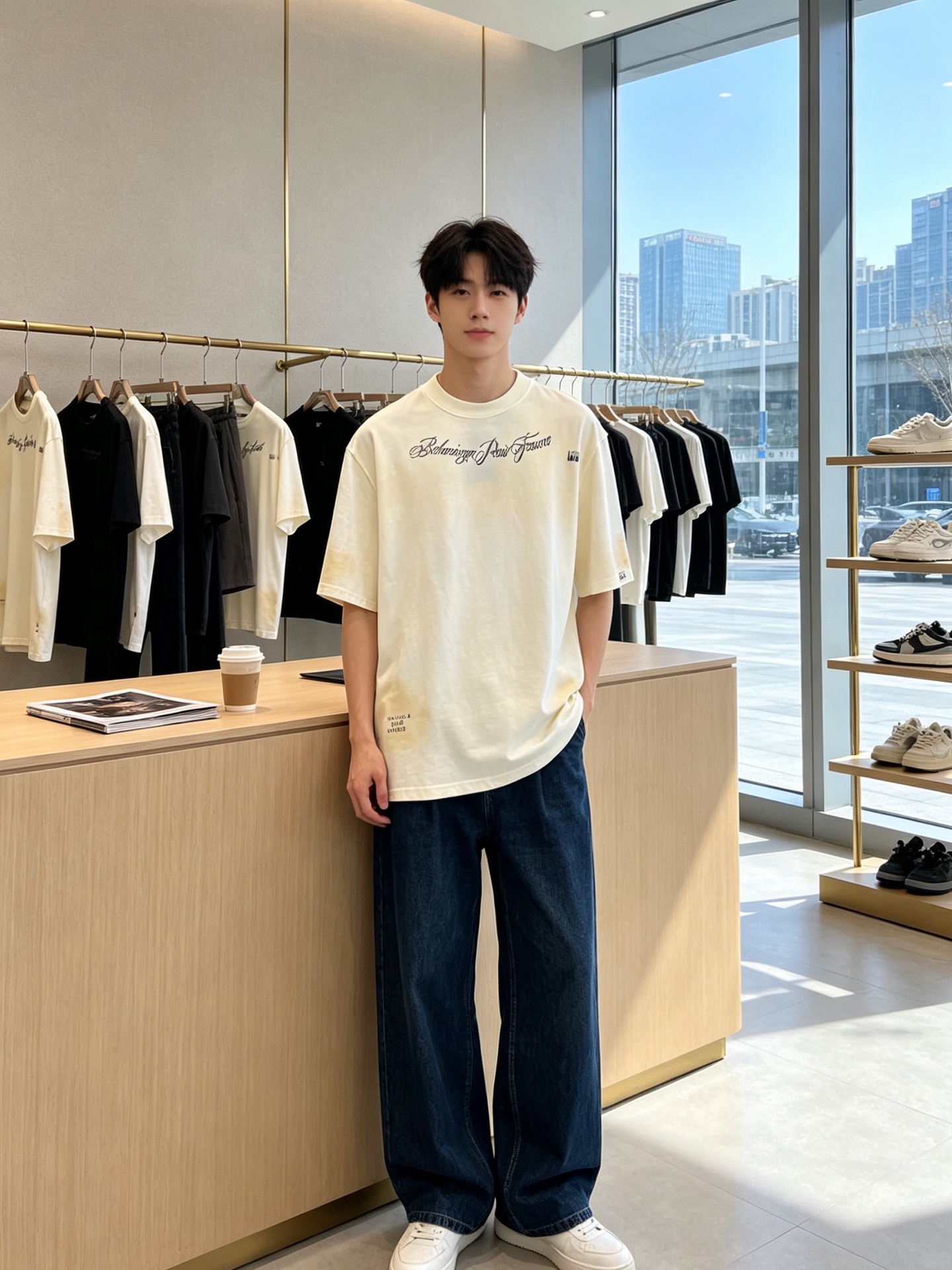 Balenciaga巴黎世家💥砸锅卖铁都要上的新款新款原单男士休闲提花短袖 高端定制 高端版本 时尚百搭爆款⚠️⚠️✨✨