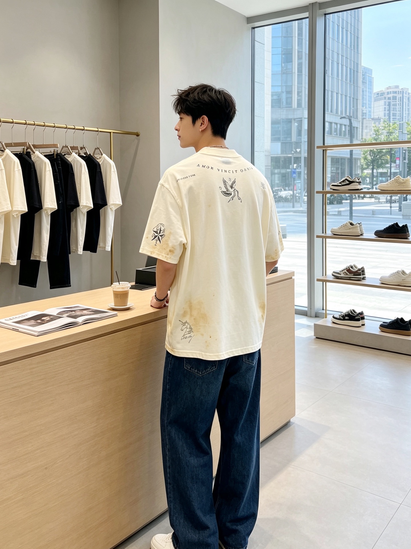 Balenciaga巴黎世家💥砸锅卖铁都要上的新款新款原单男士休闲提花短袖 高端定制 高端版本 时尚百搭爆款⚠️⚠️✨✨