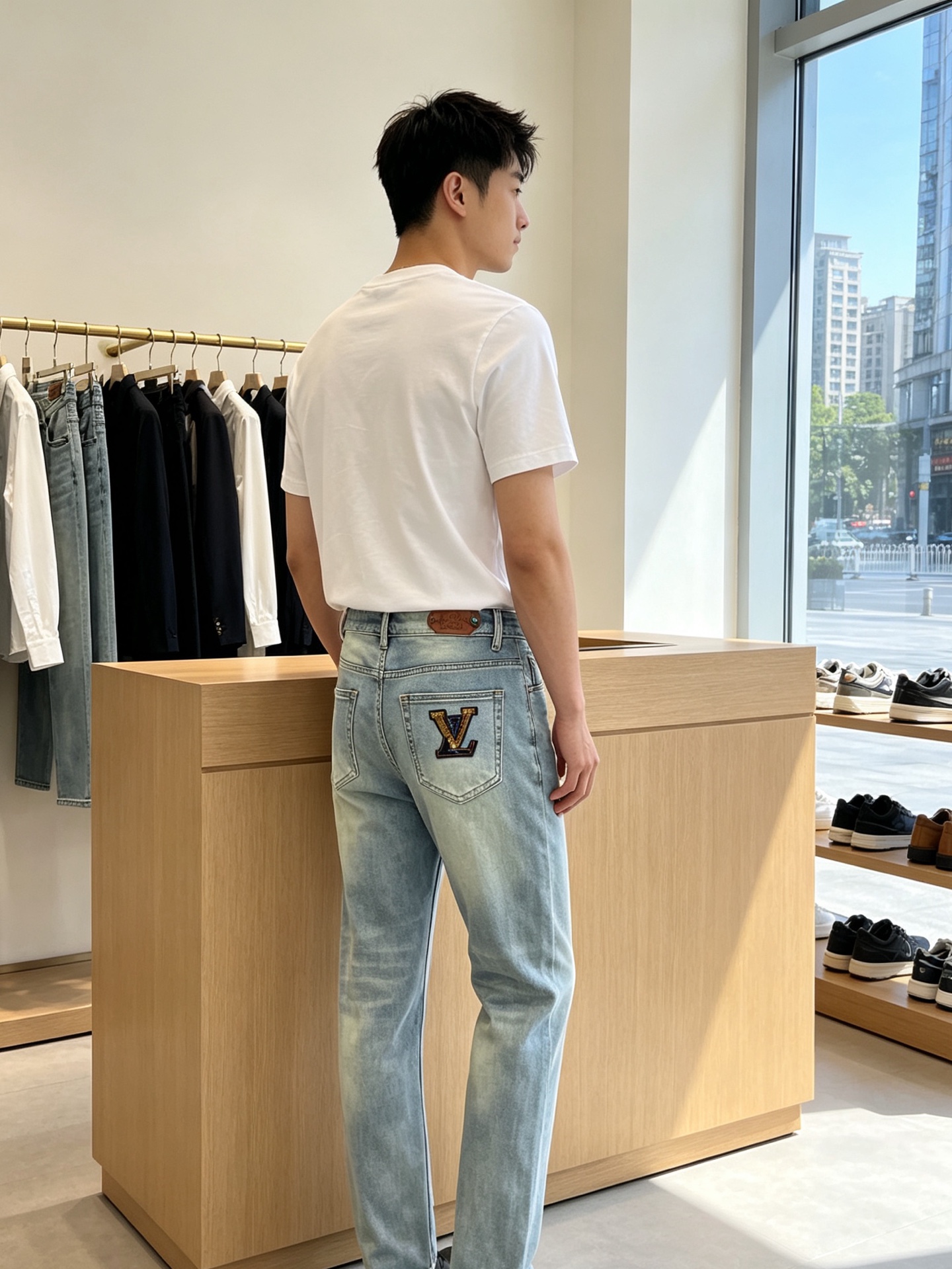 Louis Vuitton路易威登💥砸锅卖铁都要上的新款新款休闲牛仔裤👖高端版本！专柜定制面料 透气舒适度高，细节无可挑