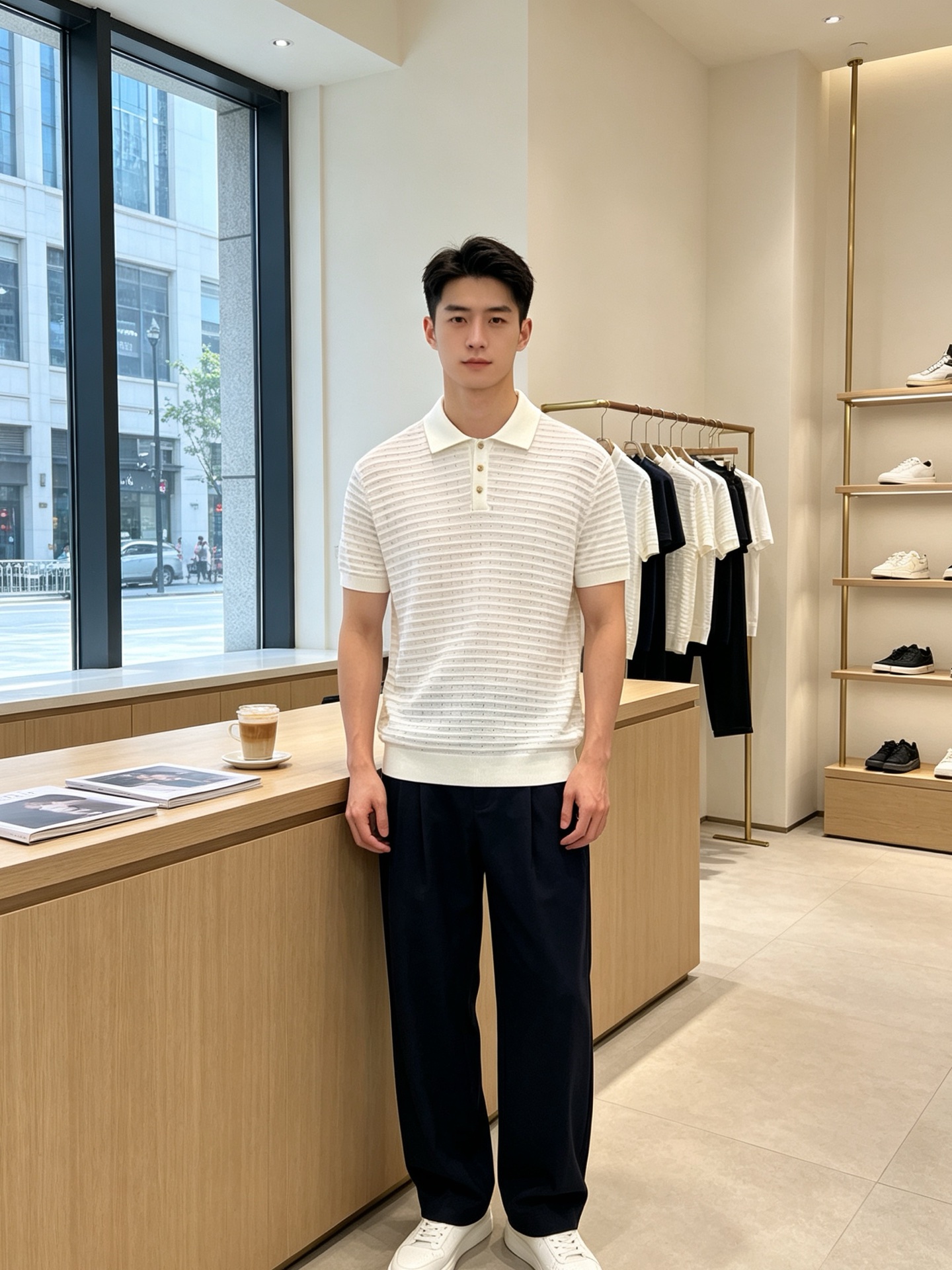 Loro Piana-Loro Piana诺悠翩雅💥砸锅卖铁都要上的新款新款原单男士休闲针织短袖 高端定制 高版本 时尚