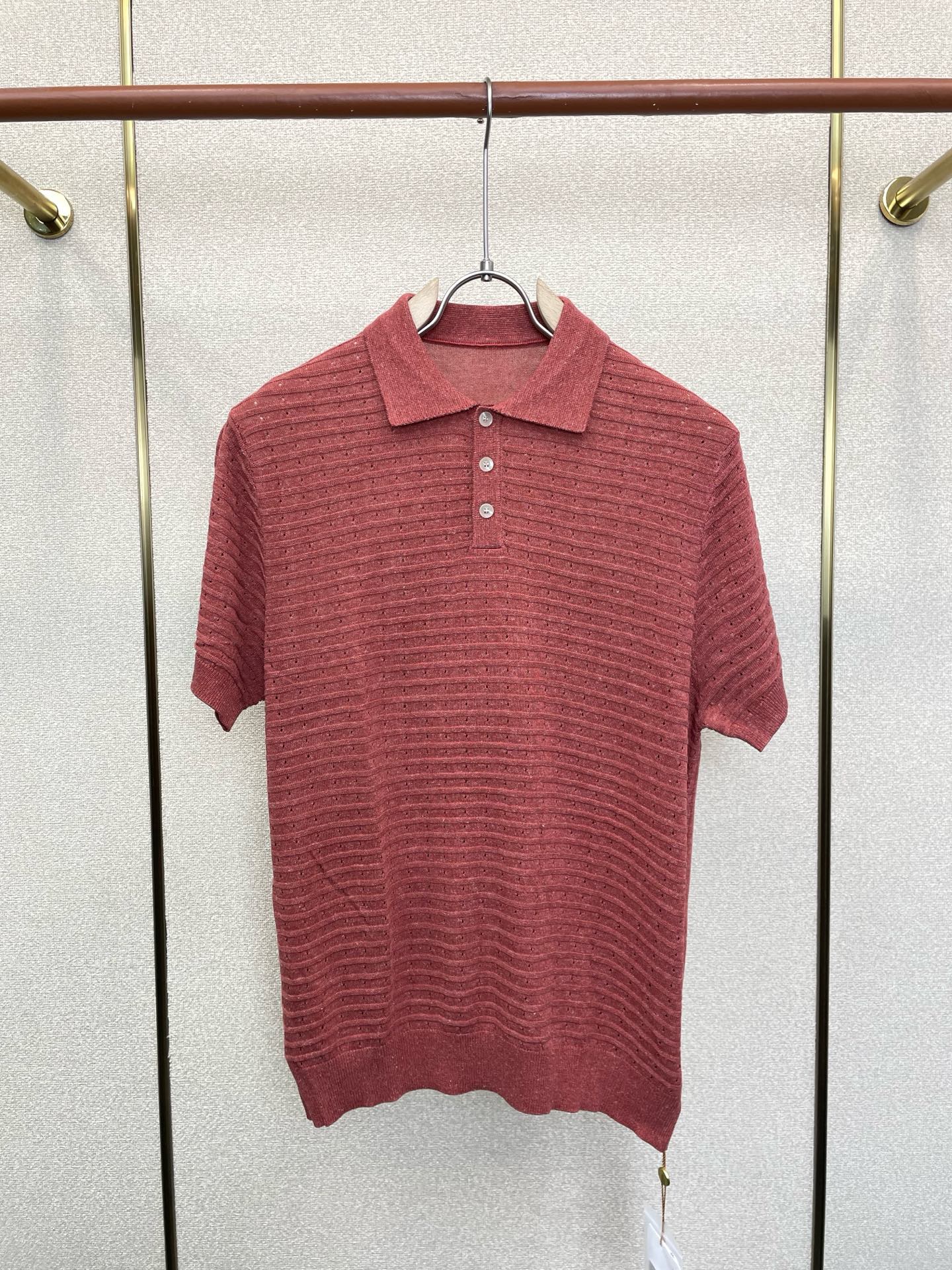 Loro Piana-Loro Piana诺悠翩雅💥砸锅卖铁都要上的新款新款原单男士休闲针织短袖 高端定制 高版本 时尚