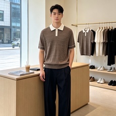 Loro Piana-Loro Piana诺悠翩雅💥砸锅卖铁都要上的新款新款原单男士休闲针织短袖 高端定制 高版本 时尚 Loro Piana-Loro Piana诺悠翩雅💥砸锅卖铁都要上的新款新款原单男士休闲针织短袖 高端定制 高版本 时尚