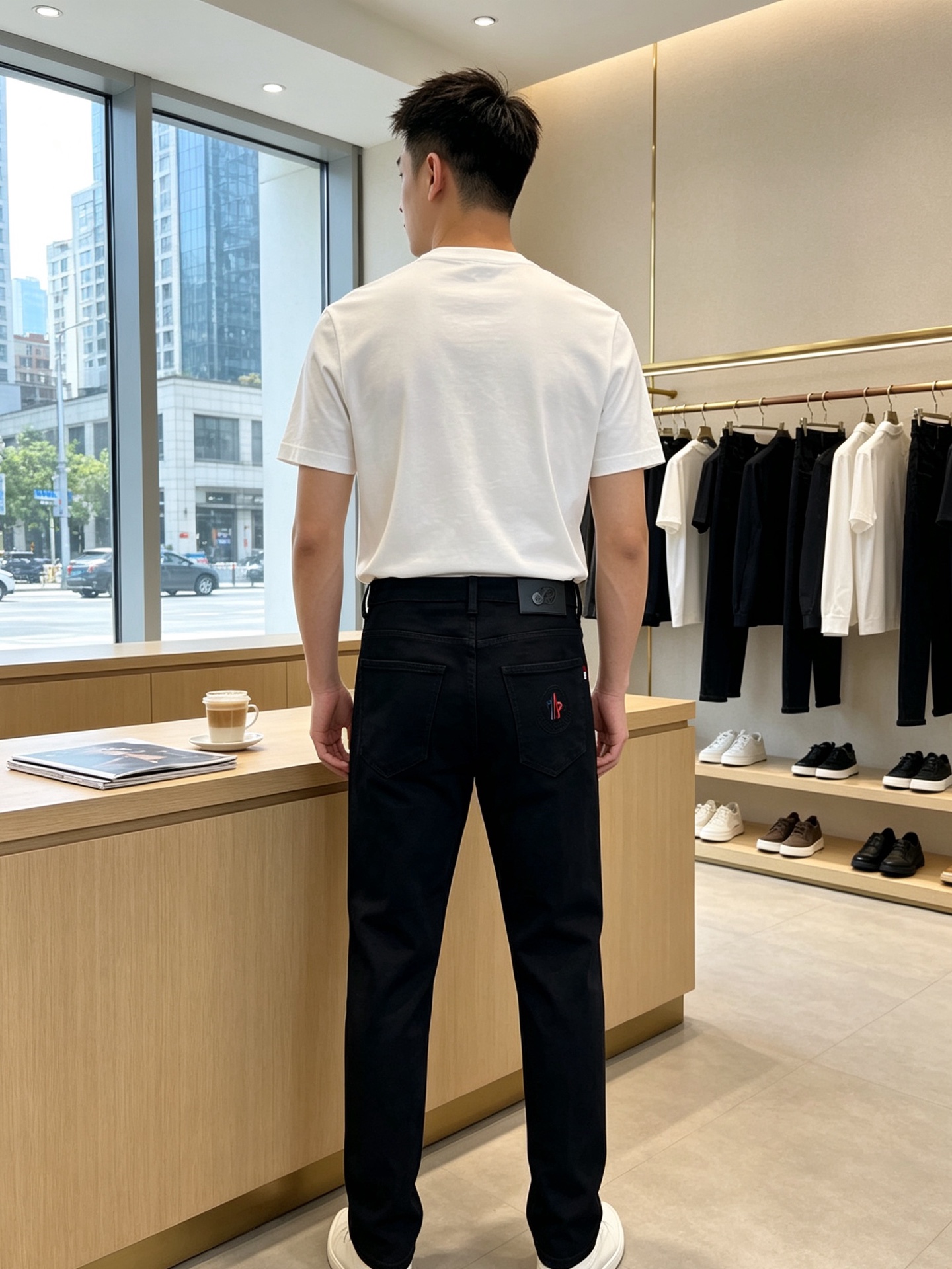 Moncler蒙口💥砸锅卖铁都要上的新款新款休闲牛仔裤👖高端版本！专柜定制面料 透气舒适度高，细节无可挑剔，品牌元素设计