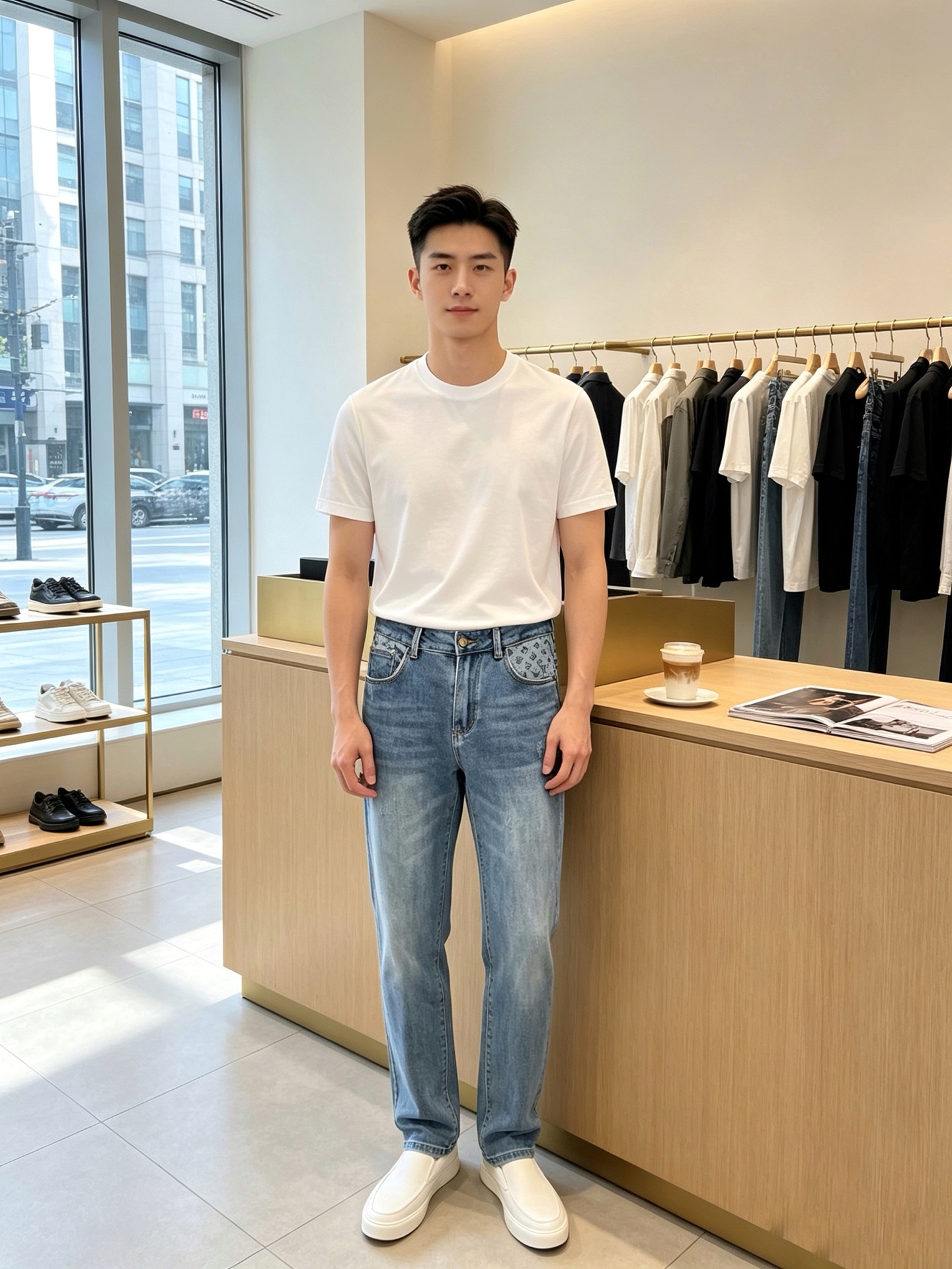 Louis Vuitton路易威登💥砸锅卖铁都要上的新款新款休闲牛仔裤👖高端版本！专柜定制面料 透气舒适度高，细节无可挑