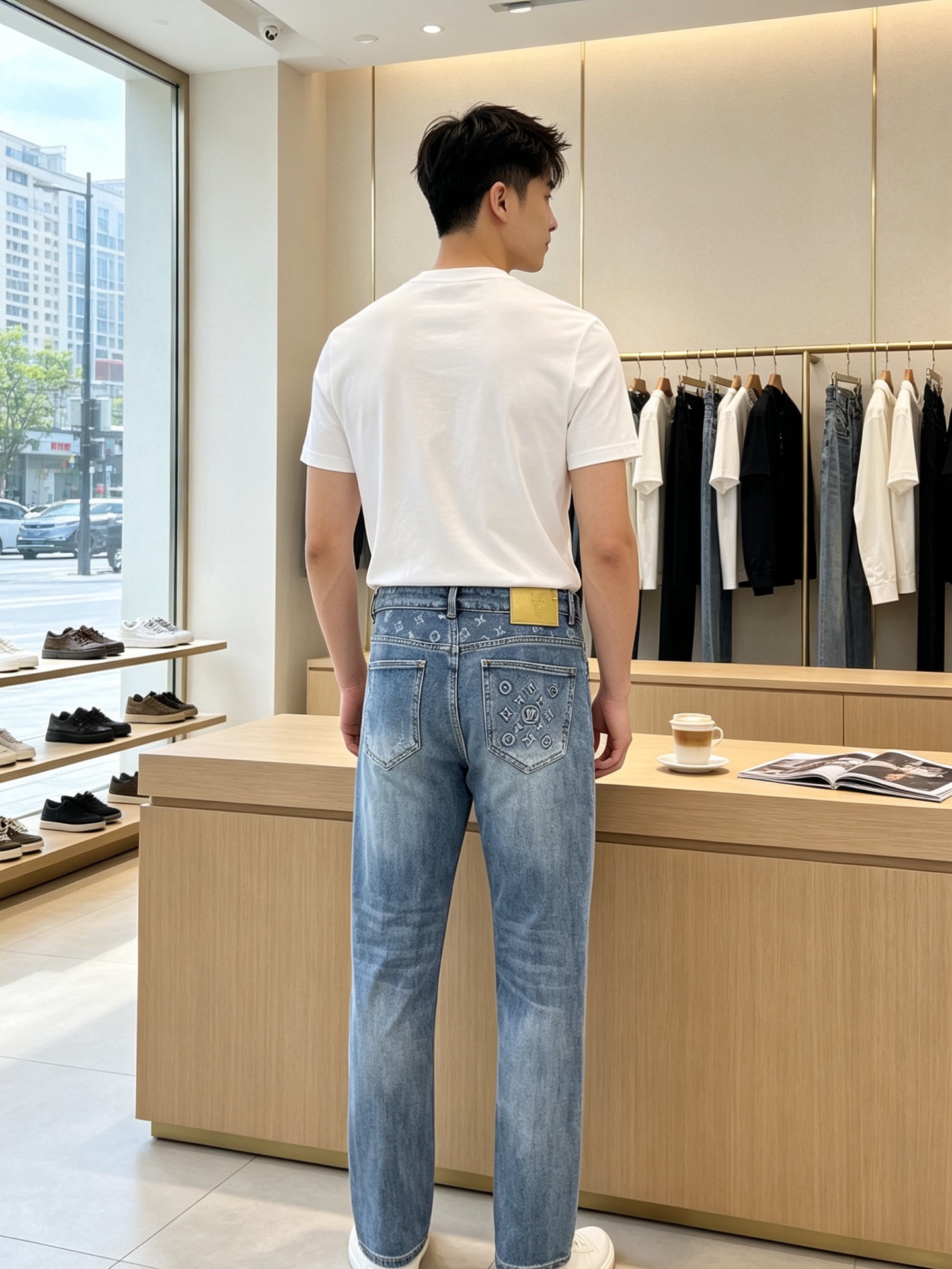 Louis Vuitton路易威登💥砸锅卖铁都要上的新款新款休闲牛仔裤👖高端版本！专柜定制面料 透气舒适度高，细节无可挑