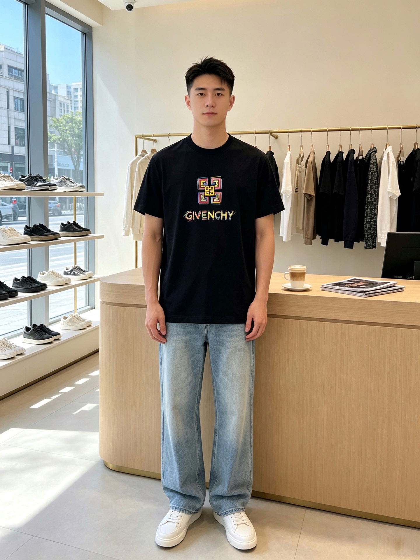 Givenchy纪梵希💥砸锅卖铁都要上的新款新款原单男士休闲短袖 高端定制 高端版本 时尚百搭爆款⚠️⚠️✨✨进口面料 