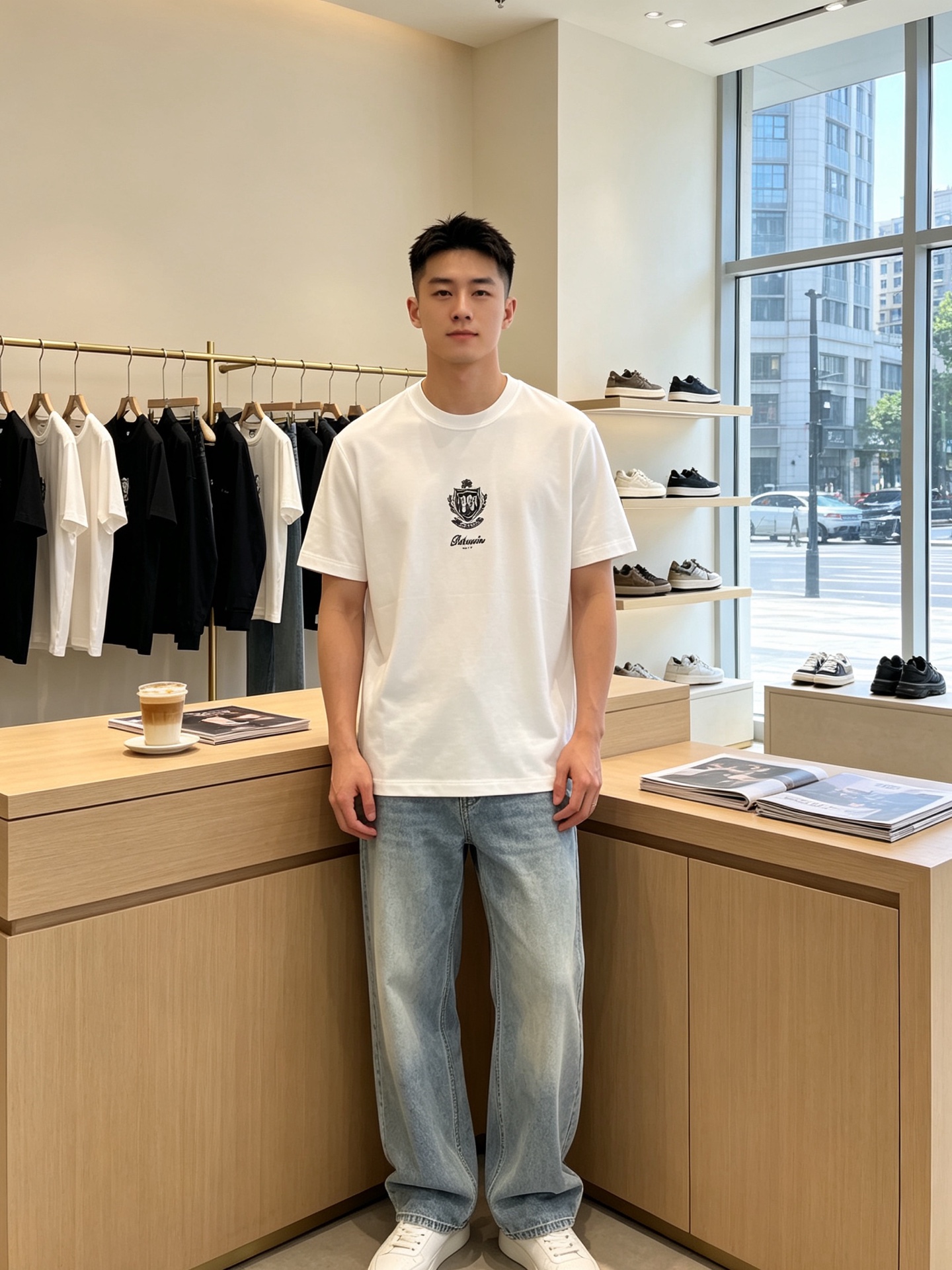 BALMAIN巴尔曼💥砸锅卖铁都要上的新款新款原单男士休闲短袖 高端定制 高端版本 时尚百搭爆款⚠️⚠️✨✨进口面料 手