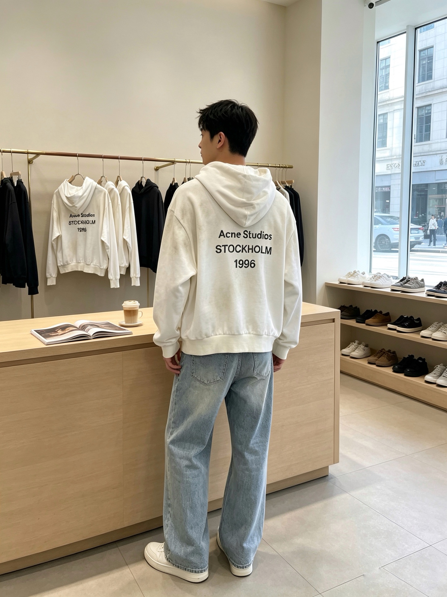 Acne Studios💥砸锅卖铁都要上的新款最新时尚连帽水洗做旧卫衣 经典设计感与颜值爆棚的外套，品质更是无法挑剔品控