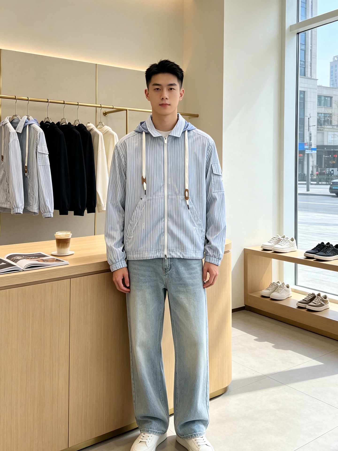 NO:955403,.Moncler’s latest fashionable jacket is a must-have. Striped shirt-style hooded jacket is a jacket with a classic design and great looks. The quality is impeccable and quality control allows you to buy it directly. It is a high-end product that cannot be faulted! You can feel its powerful aura through the detailed pictures. It has a remarkable effect of gathering heat and keeping warm, so you don’t have to worry about getting a little chilly! Both fashionable and functional, the whole style looks more luxurious! Size 1.2.3.4,,Moncler,jackets & coats,jackets & coats,shirts,hats,19860909.Moncler蒙口砸锅卖铁都要上的新款最新时尚夹克 条纹衬衫式连帽夹克 经典设计感与颜值爆棚的外套,品质更是无法挑剔品控可以直接入手,不容过错的高端臻品！通过细节图片便可感受到它强悍的气场,聚温保暖效果显著,完全不用担心会有一点寒意！时尚与功能性兼备,整款显得更加的奢华大气！ 尺码1.2.3.4,,Moncler,jackets & coats,jackets & coats,shirts,hats,,Men's clothing