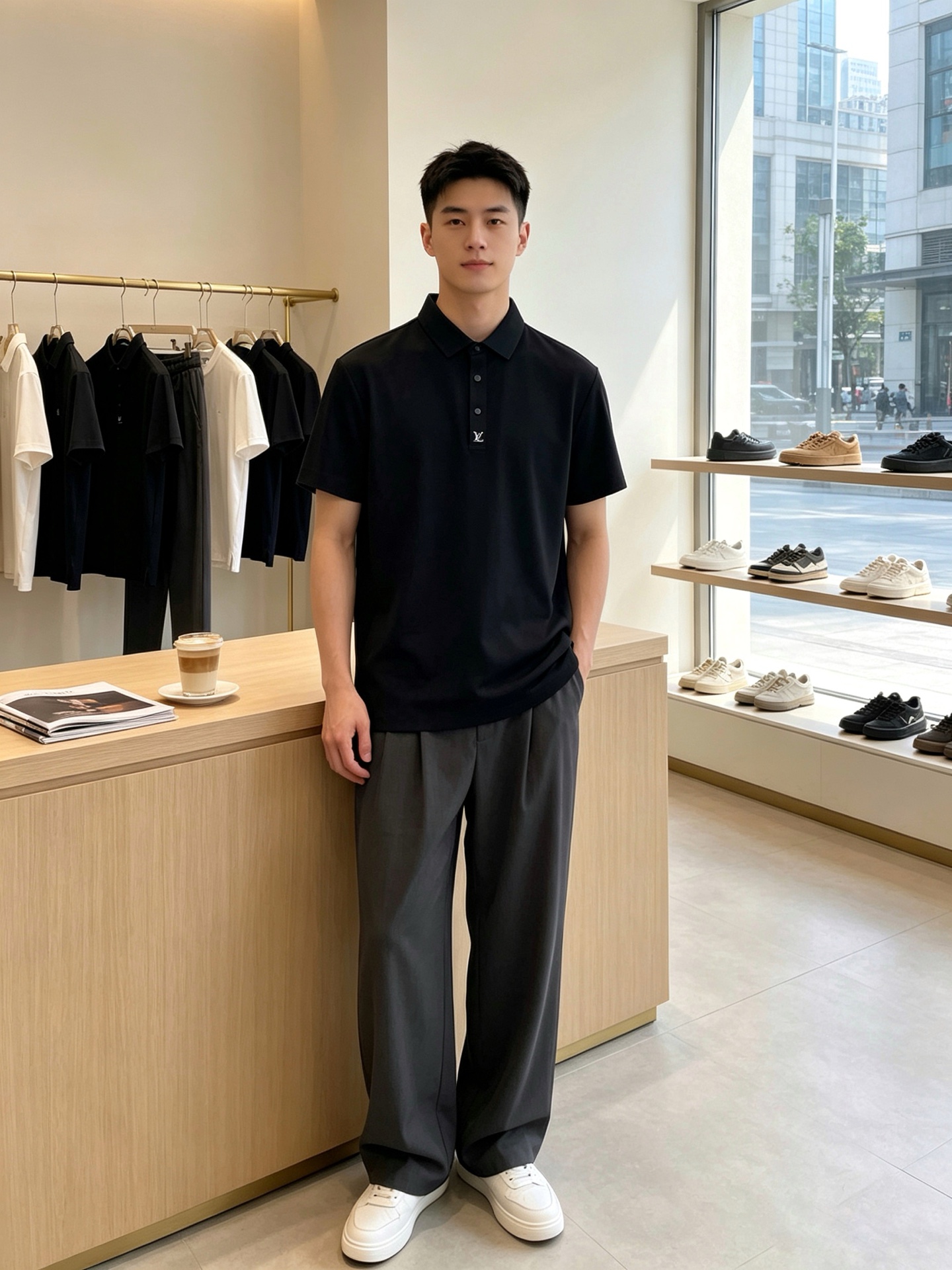Louis Vuitton路易威登💥砸锅卖铁都要上的新款新款原单男士休闲短袖 高端定制 高端版本 时尚百搭爆款⚠️⚠️✨