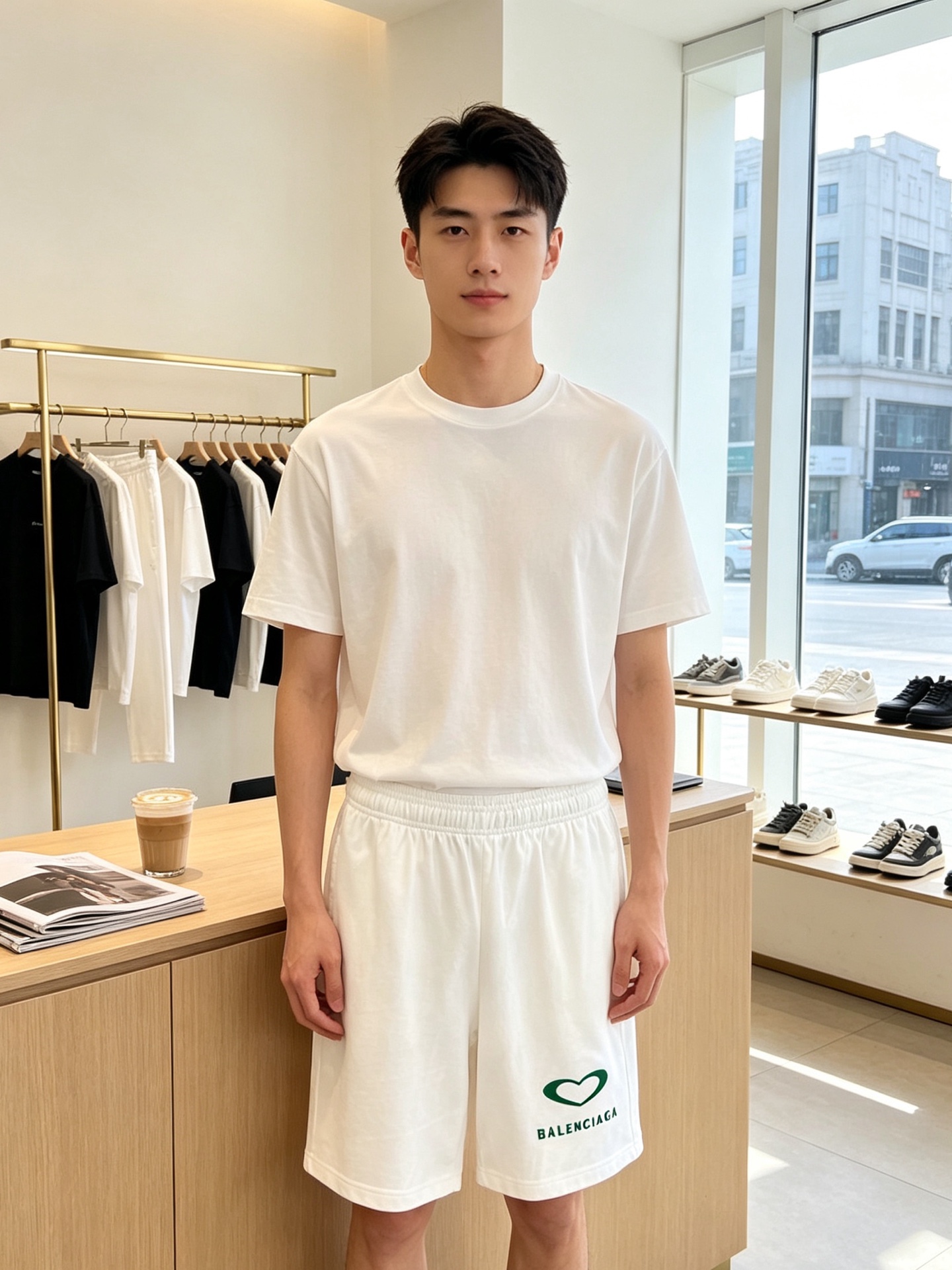 Balenciaga巴黎世家💥砸锅卖铁都要上的新款新款原单男士休闲短裤🩳高端定制 高端版本 时尚百搭爆款⚠️⚠️✨✨进口