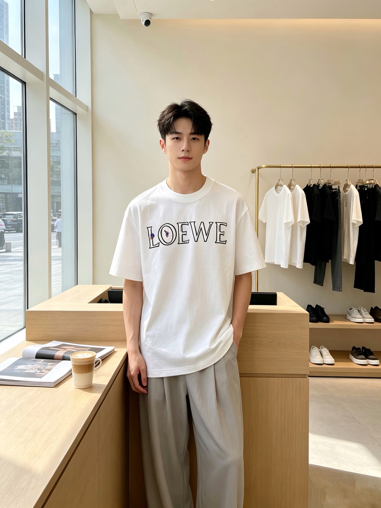 LOEWE罗意威💥砸锅卖铁都要上的新款新款原单男士休闲短袖 高端定制 高端版本 时尚百搭爆款⚠️⚠️✨✨进口面料 手感超