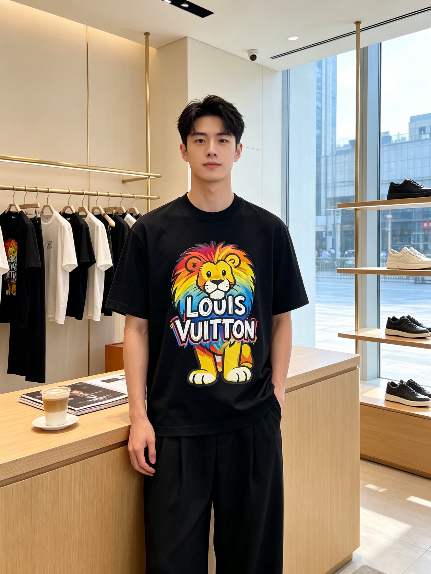 Louis Vuitton路易威登💥砸锅卖铁都要上的新款新款原单男士休闲短袖 高端定制 高端版本 时尚百搭爆款⚠️⚠️✨