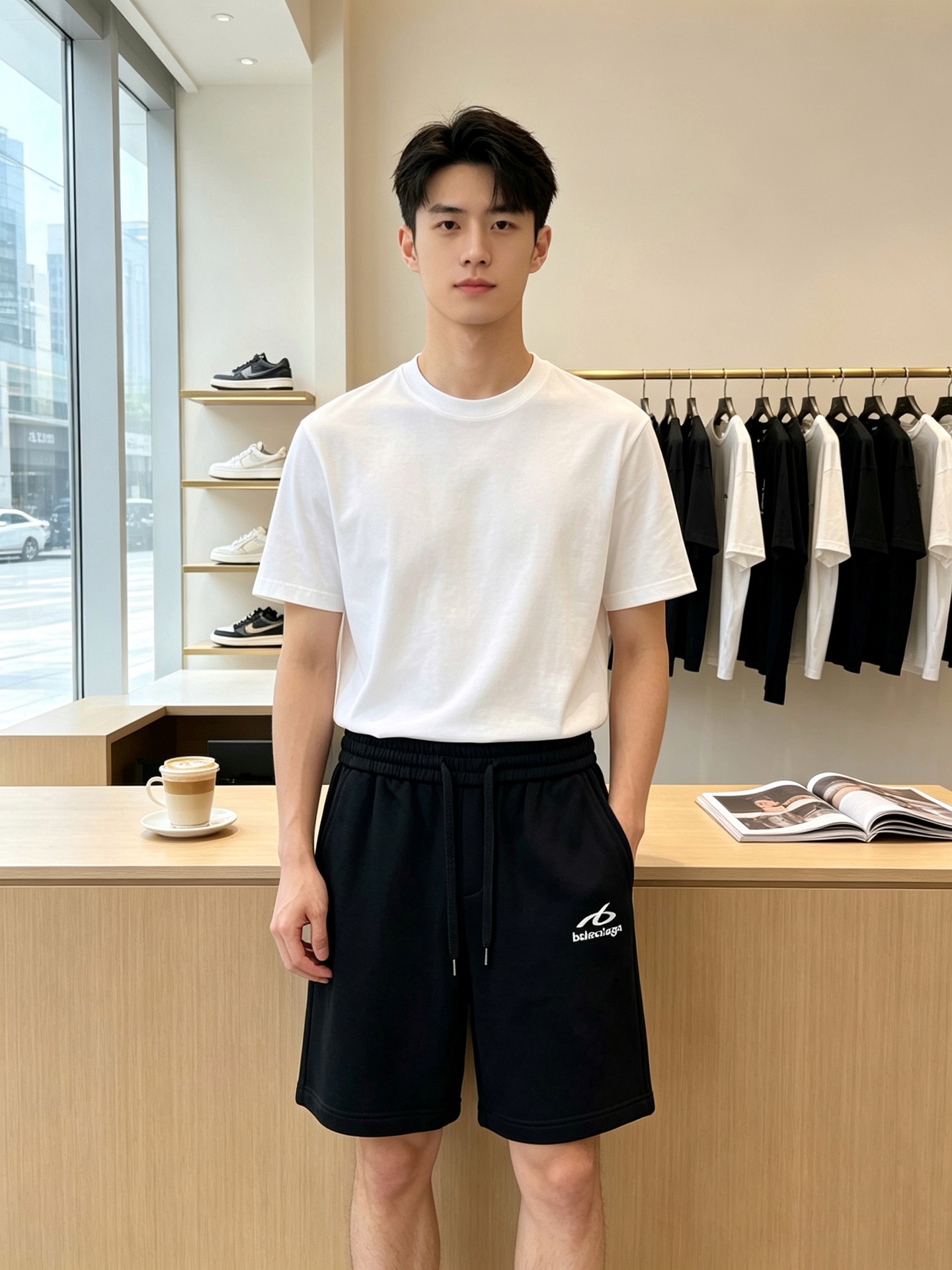Balenciaga巴黎世家💥独家专供新款原单男士休闲短裤🩳高端定制 高端版本 时尚百搭爆款⚠️⚠️✨✨进口面料 手感超