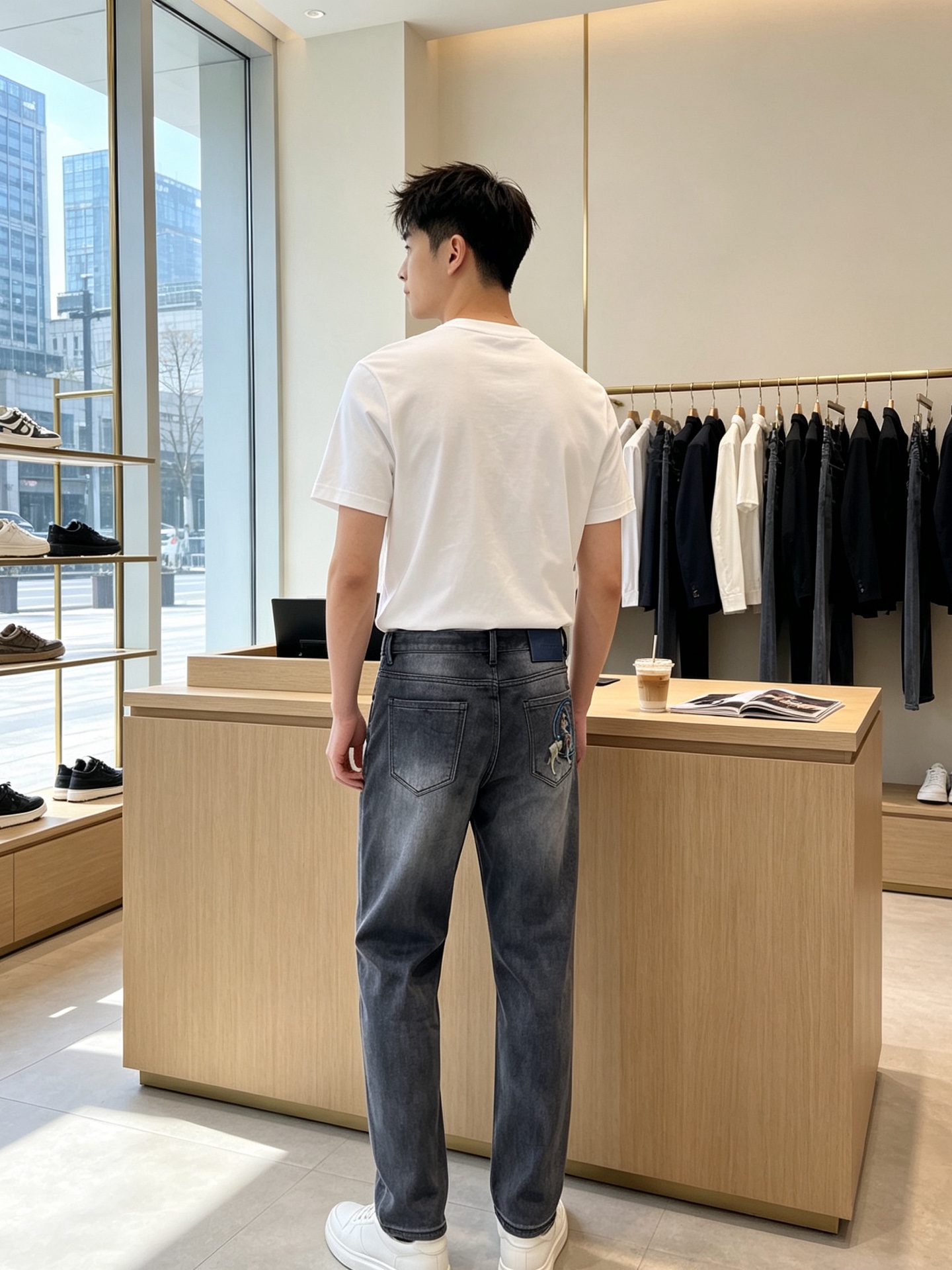 Hermès爱马仕💥砸锅卖铁都要上的新款新款休闲牛仔裤👖高端版本 专柜定制面料 透气舒适度高，细节无可挑剔，品牌元素设计
