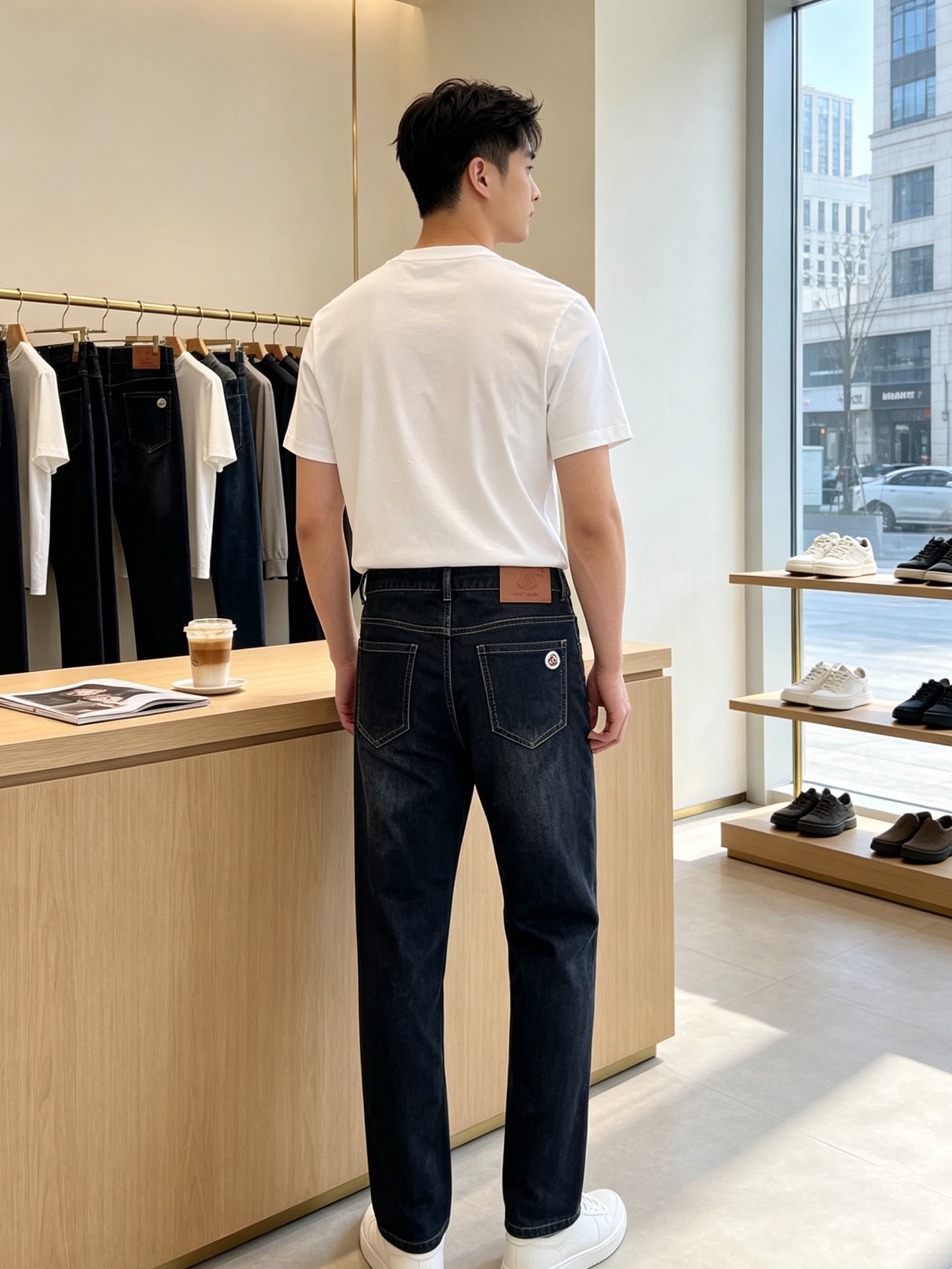 Moncler蒙口💥独家专供新款休闲牛仔裤👖高端版本 专柜定制面料 透气舒适度高，细节无可挑剔，品牌元素设计理念，体现高