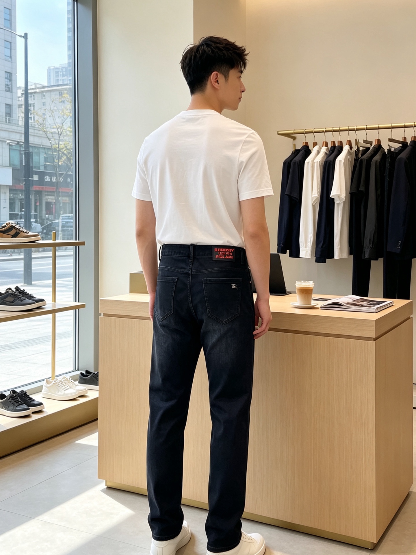 Burberry巴宝莉💥砸锅卖铁都要上的新款新款休闲牛仔裤👖高端版本 专柜定制面料 透气舒适度高，细节无可挑剔，品牌元素