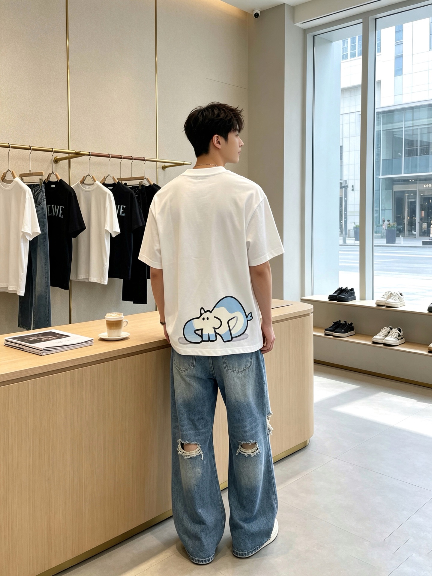 LOEWE罗意威💥独家专供新款原单男士休闲短袖 高端定制 高端版本 时尚百搭爆款⚠️⚠️✨✨进口面料 手感超柔软细腻  