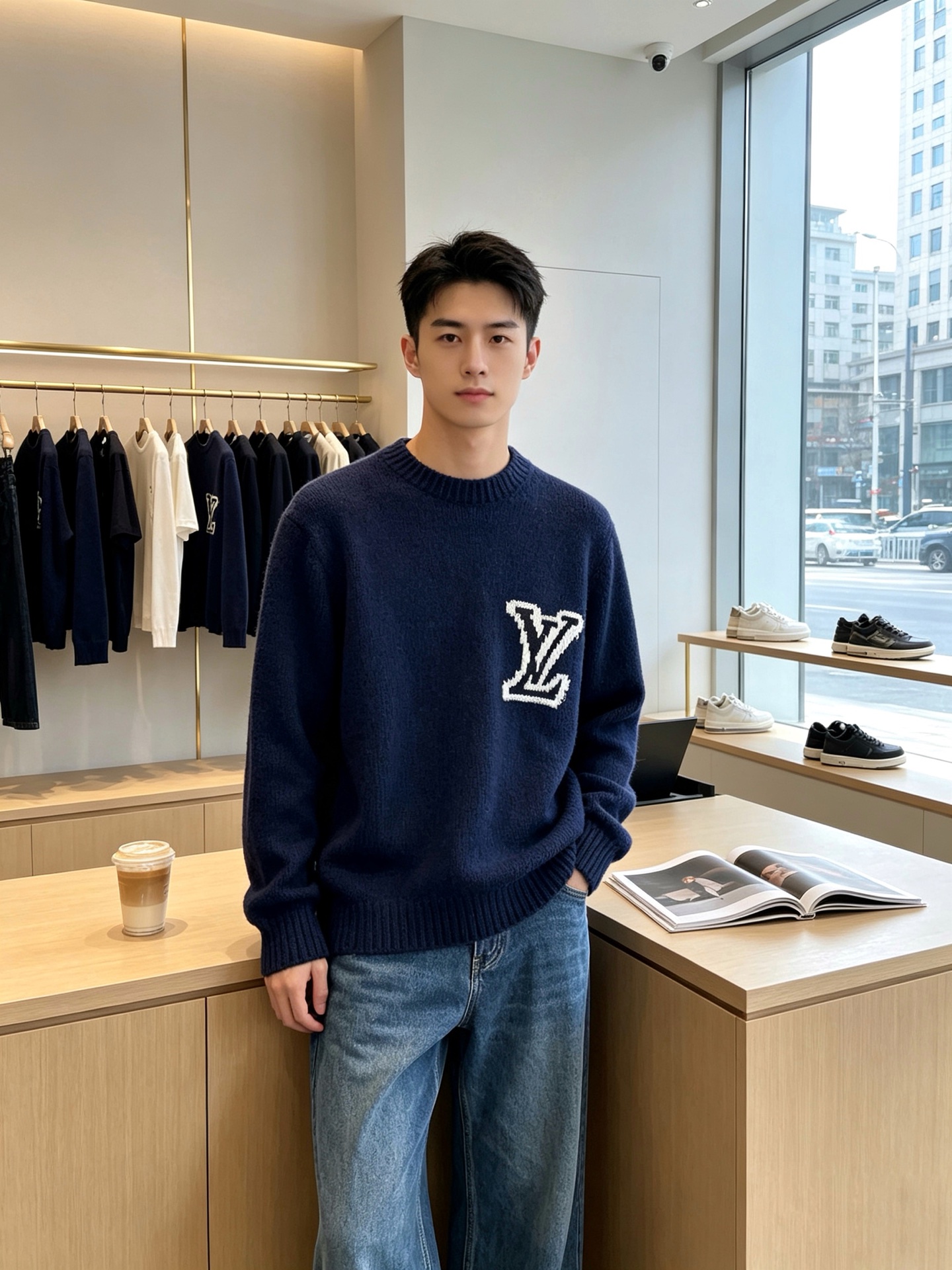 Louis Vuitton路易威登💥独家专供新款原单男士休闲毛衣 高端定制 高端版本 时尚百搭爆款⚠️⚠️✨✨进口面料 