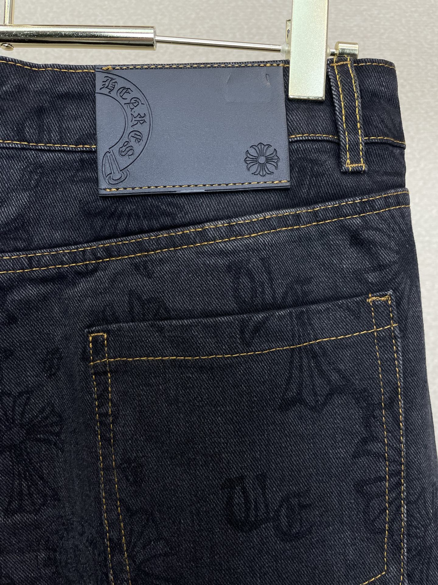 Chrome hearts克罗心💥独家专供新款牛仔裤👖高端版本！专柜定制面料 透气舒适度高，细节无可挑剔，品牌元素设计理