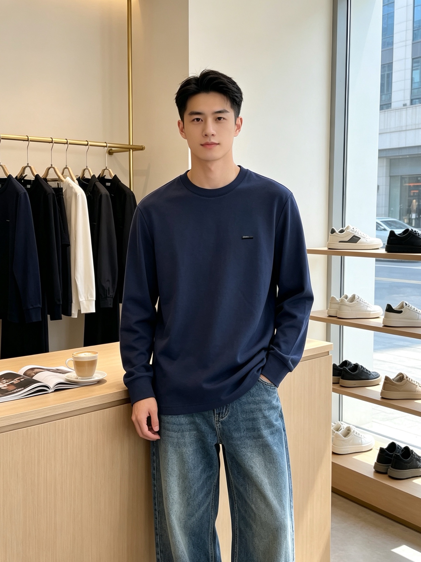 ARMANI阿玛尼💥独家专供新款原单男士休闲长袖 高端定制 高端版本 时尚百搭爆款⚠️⚠️✨✨进口面料 手感超柔软细腻 