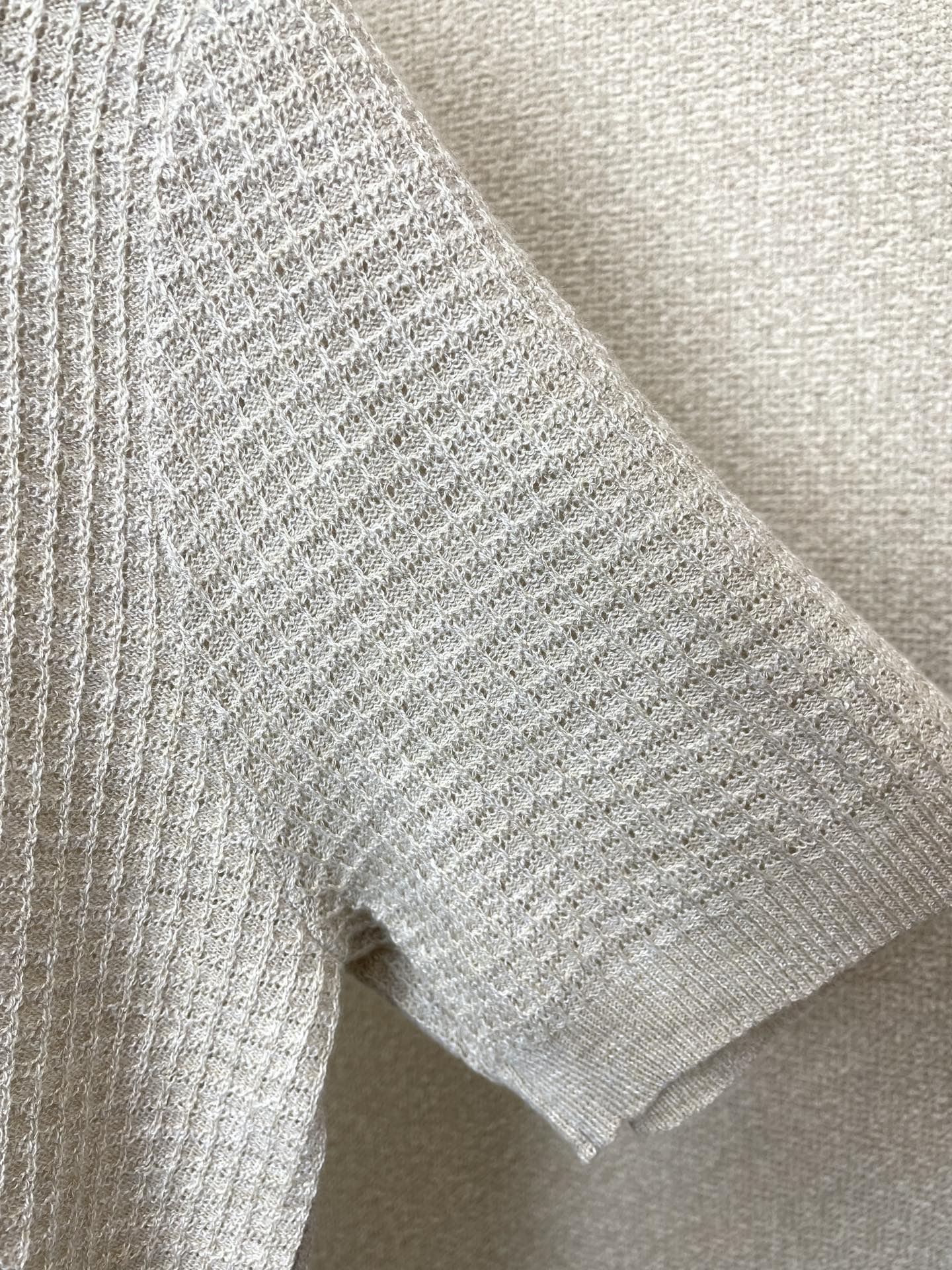 Loro Piana-Loro Piana诺悠翩雅💥砸锅卖铁都要上的新款新款原单男士休闲短袖 桑蚕丝毛衣短袖 高端定制 