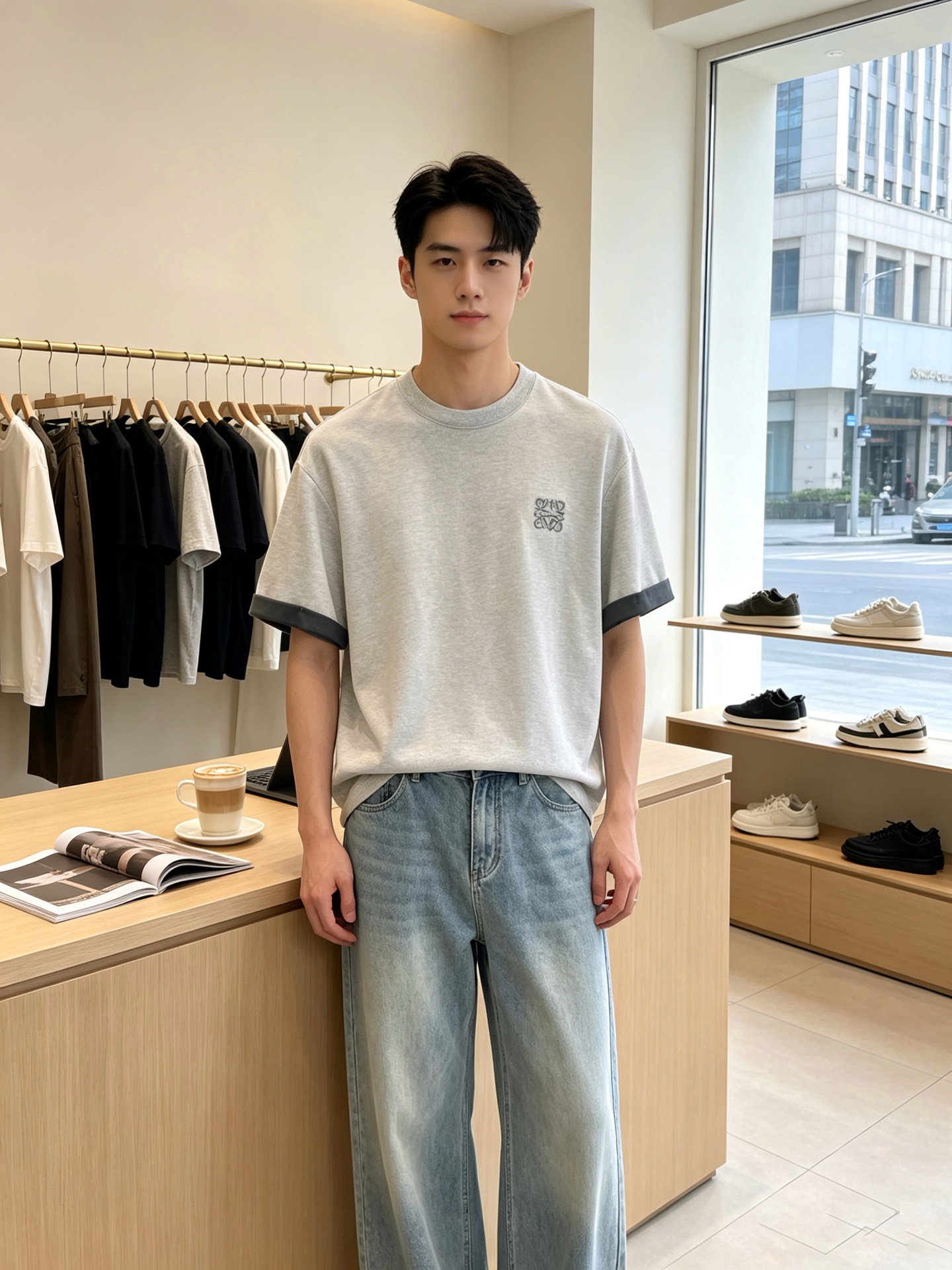 LOEWE罗意威💥砸锅卖铁都要上的新款新款原单男士休闲短袖 高端定制 高端版本 时尚百搭爆款⚠️⚠️✨✨进口面料 手感超