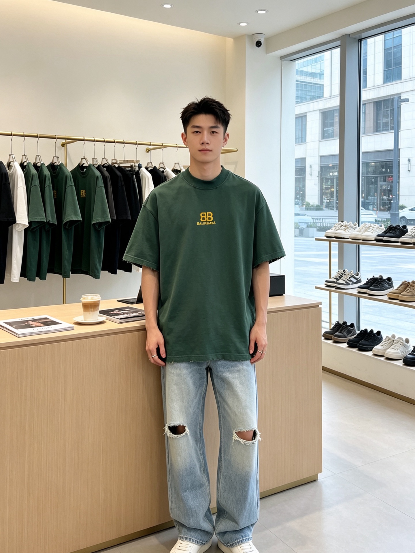 Balenciaga巴黎世家💥砸锅卖铁都要上的新款新款原单男士休闲春夏短袖 高端定制 高端版本 时尚百搭爆款⚠️⚠️✨✨